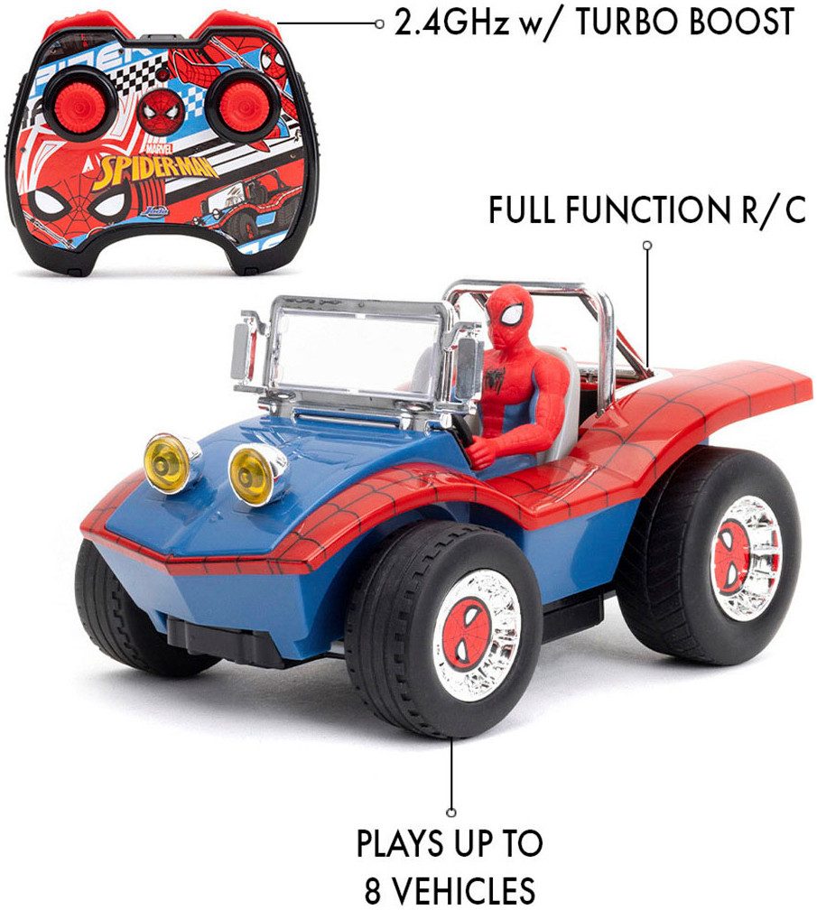 JADA Radiografisch bestuurbare buggy Marvel Spider-Man RC Buggy, 1:24, 2,4GHz