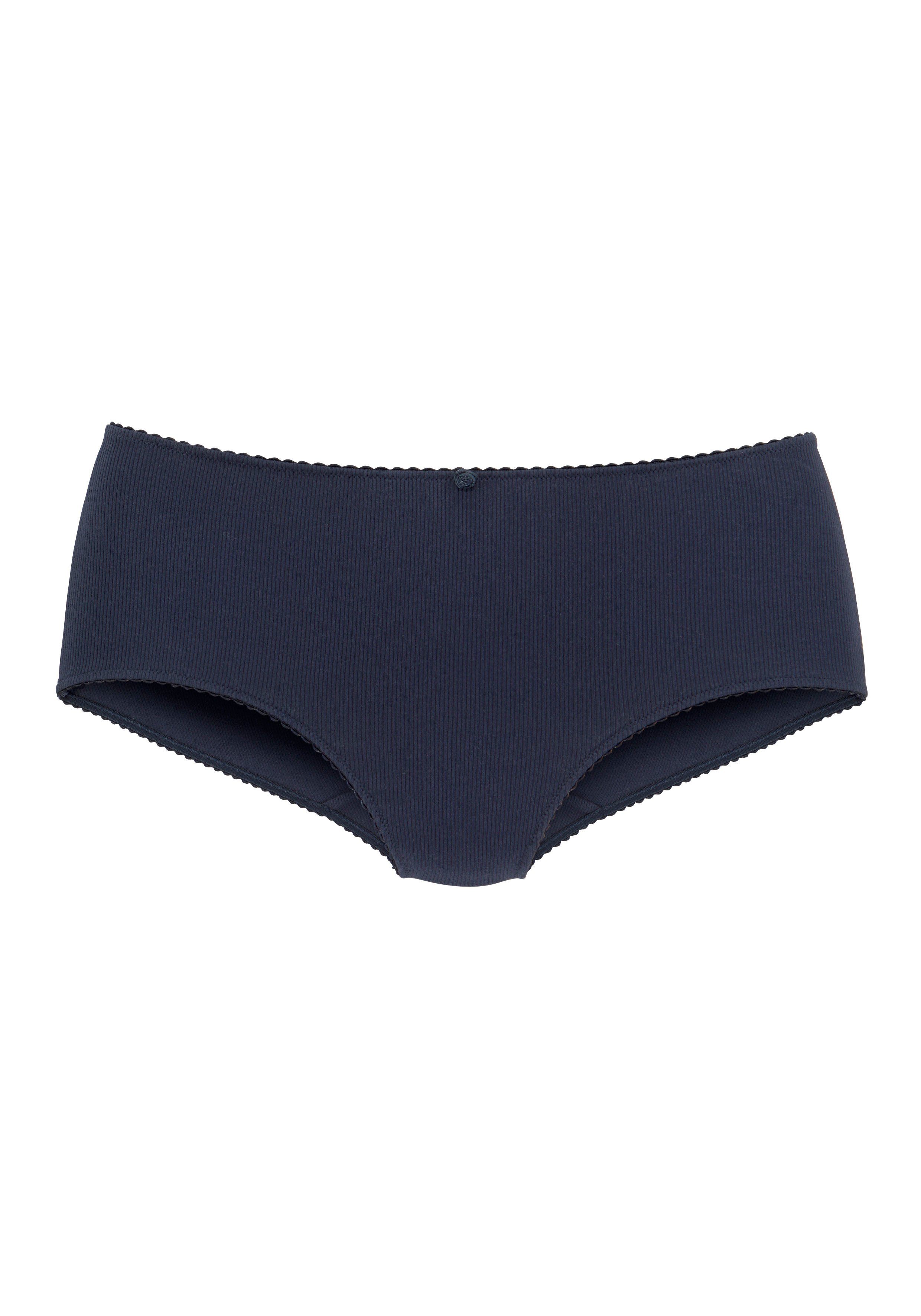Vivance Tailleslip van zachte en elastische ribstof met delicate roosjes vooraan (3 stuks)