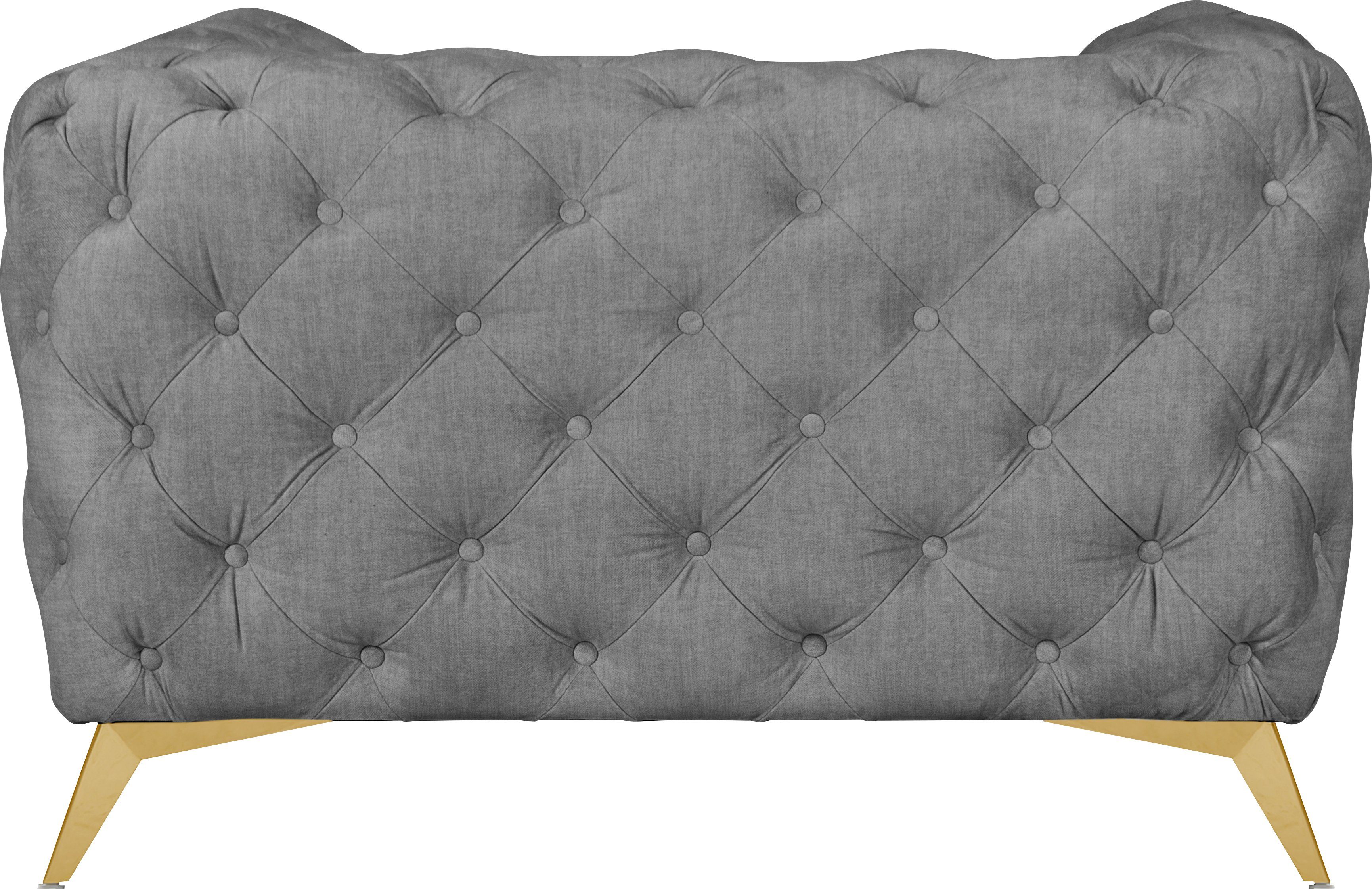 Leonique Chesterfield-fauteuil Glynis Fauteuil luxueuze capitonnage, moderne chesterfield look, kleur van de poten ter keuze