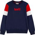 levi's kidswear sweatshirt colorblocked crew for boys blauw