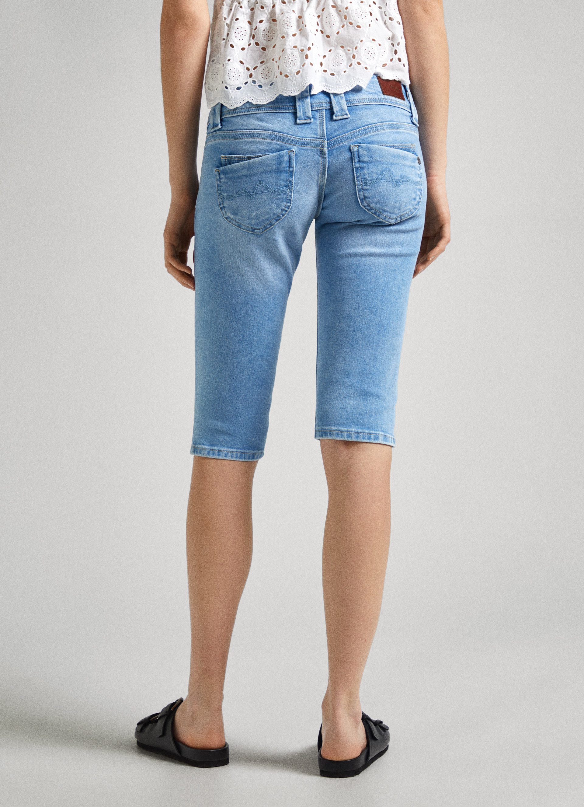 Pepe Jeans Slim fit jeans Shorts SLIM CROP LW