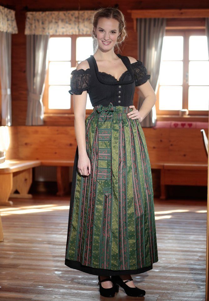 Mode Traditionele jurken Dirndls Stockerpoint Dirndl zwart-groen wetlook 