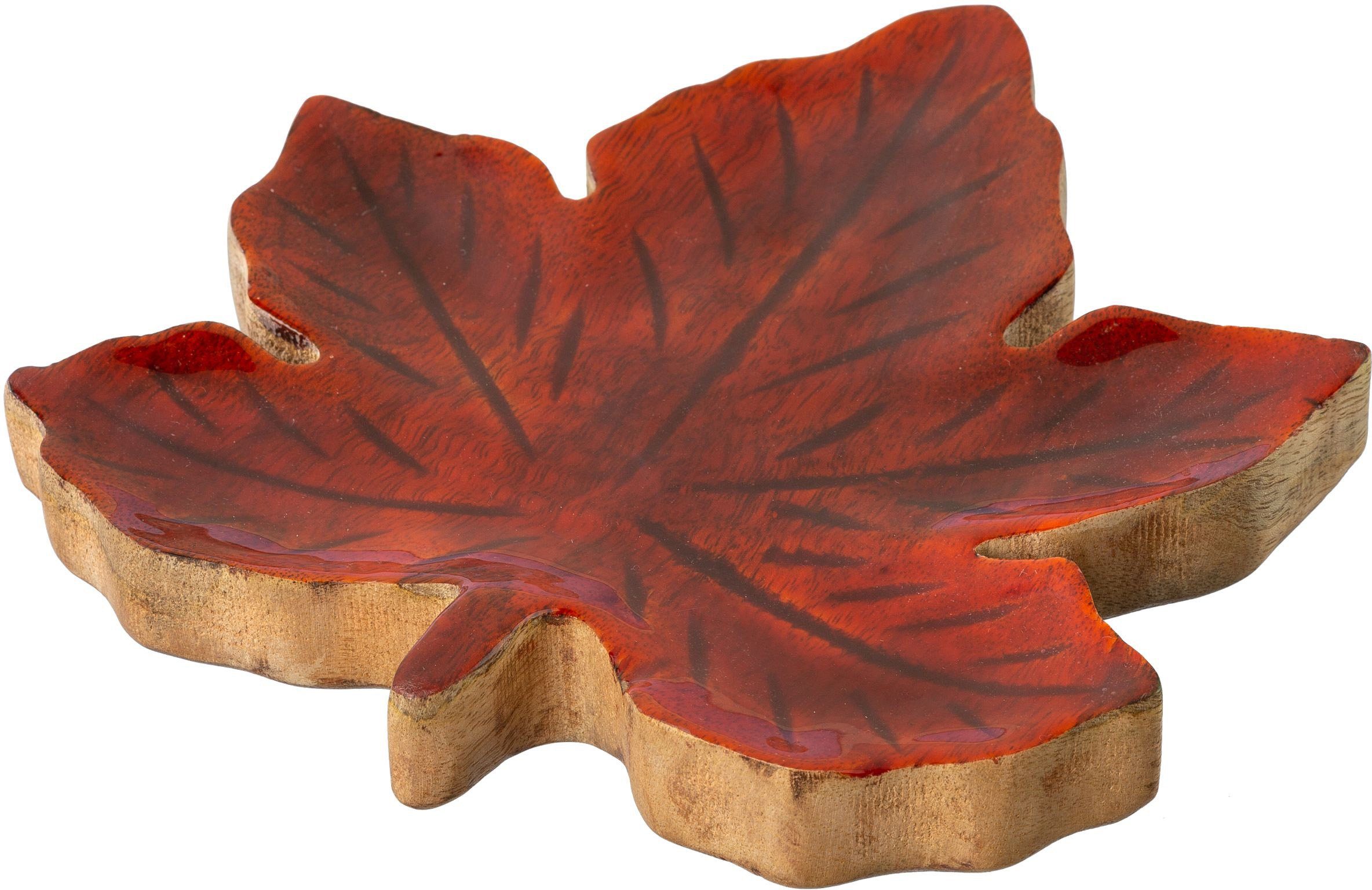 Creativ deco Sierbord Kerst versiering in esdoornblad ontwerp (2 stuks)