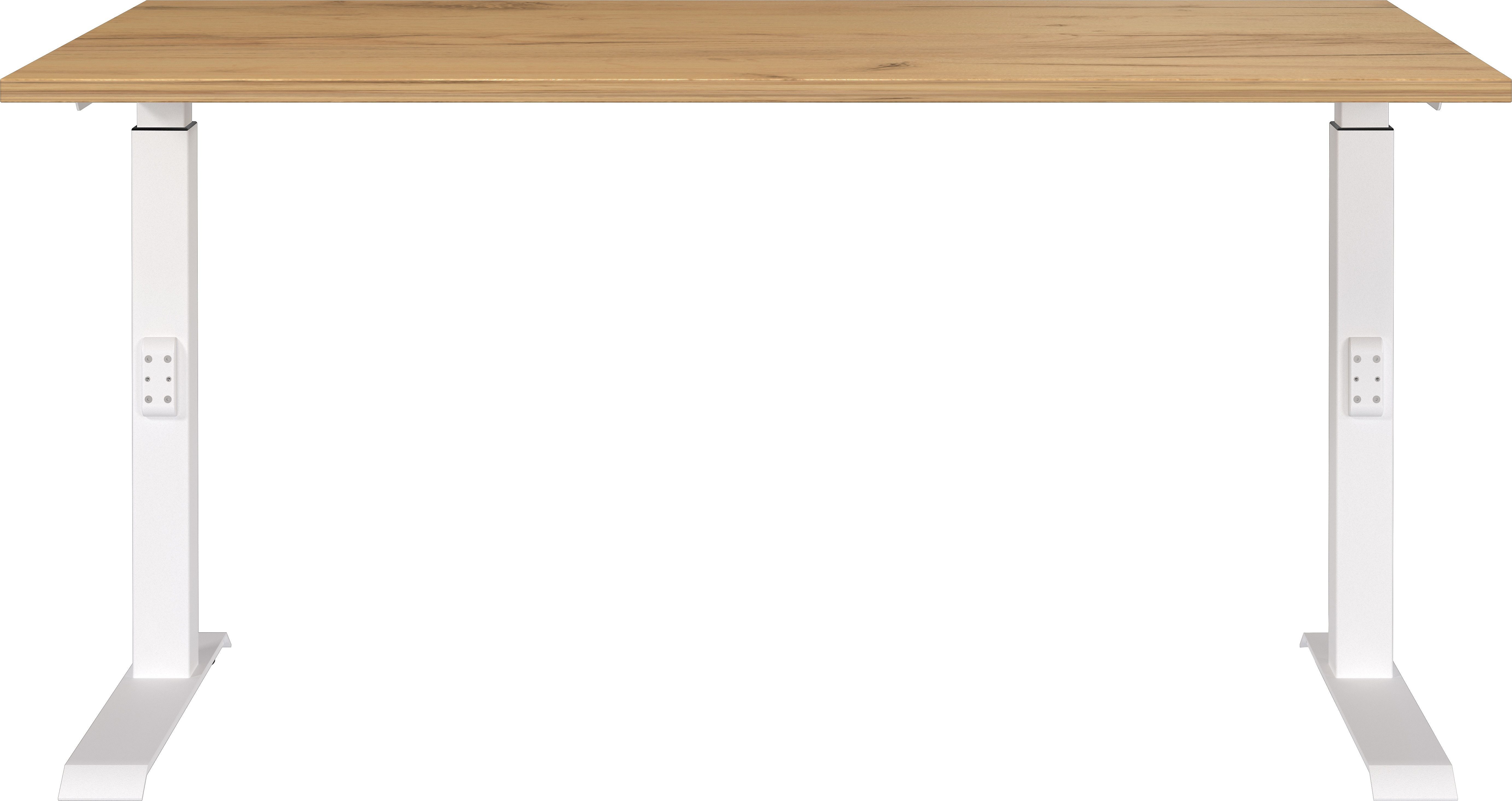 GERMANIA Bureau Downey hoogte verstelbaar van 68-91 cm, beschikbaar in verschillende breedtes bureaus maat 140 cm x 68 cm x 80 cm beige