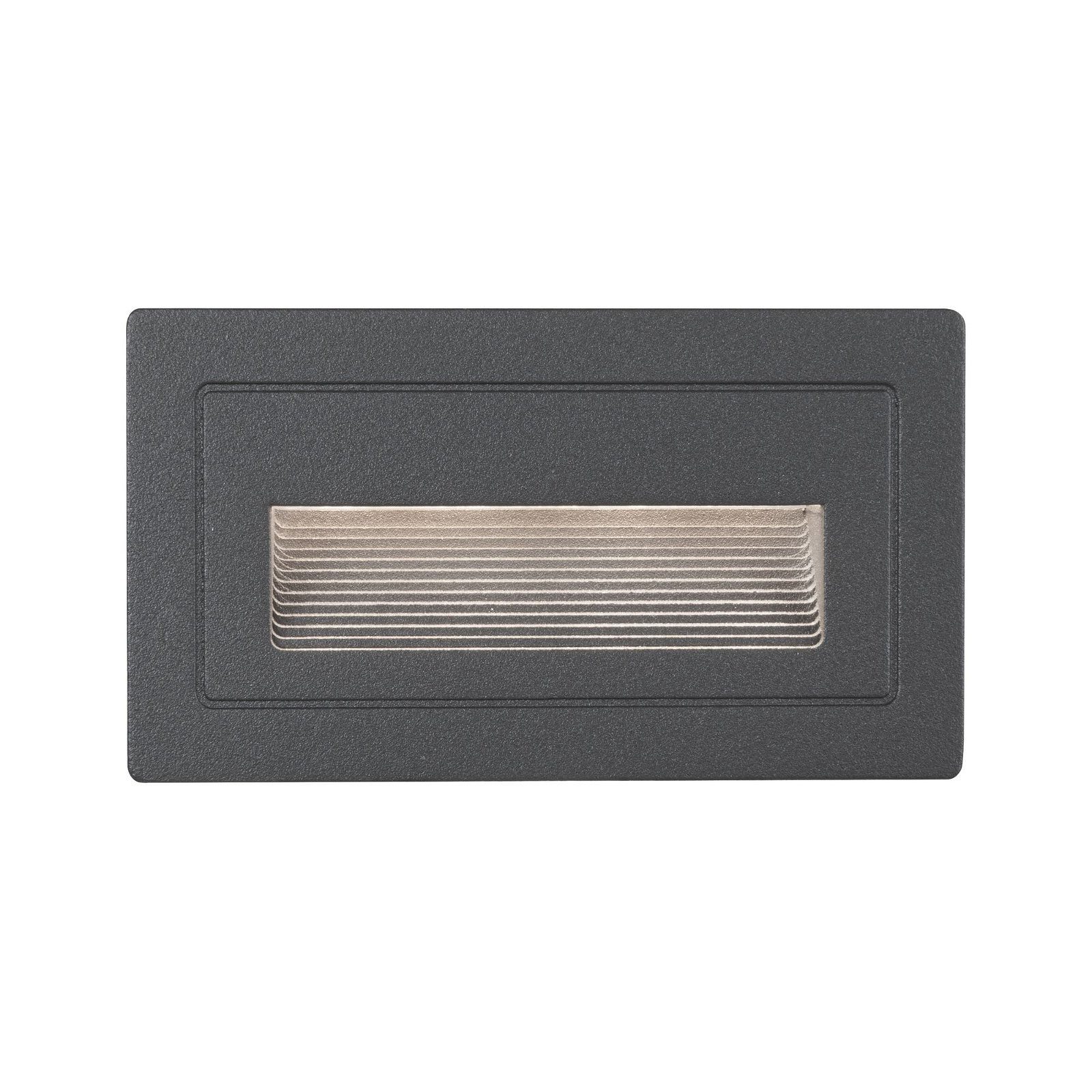 Paulmann Led-wandlamp voor buiten LongIP44 vierkant 103x58mm 3000K 4W 30lm 230V Zwart Aluminium (1 stuk)