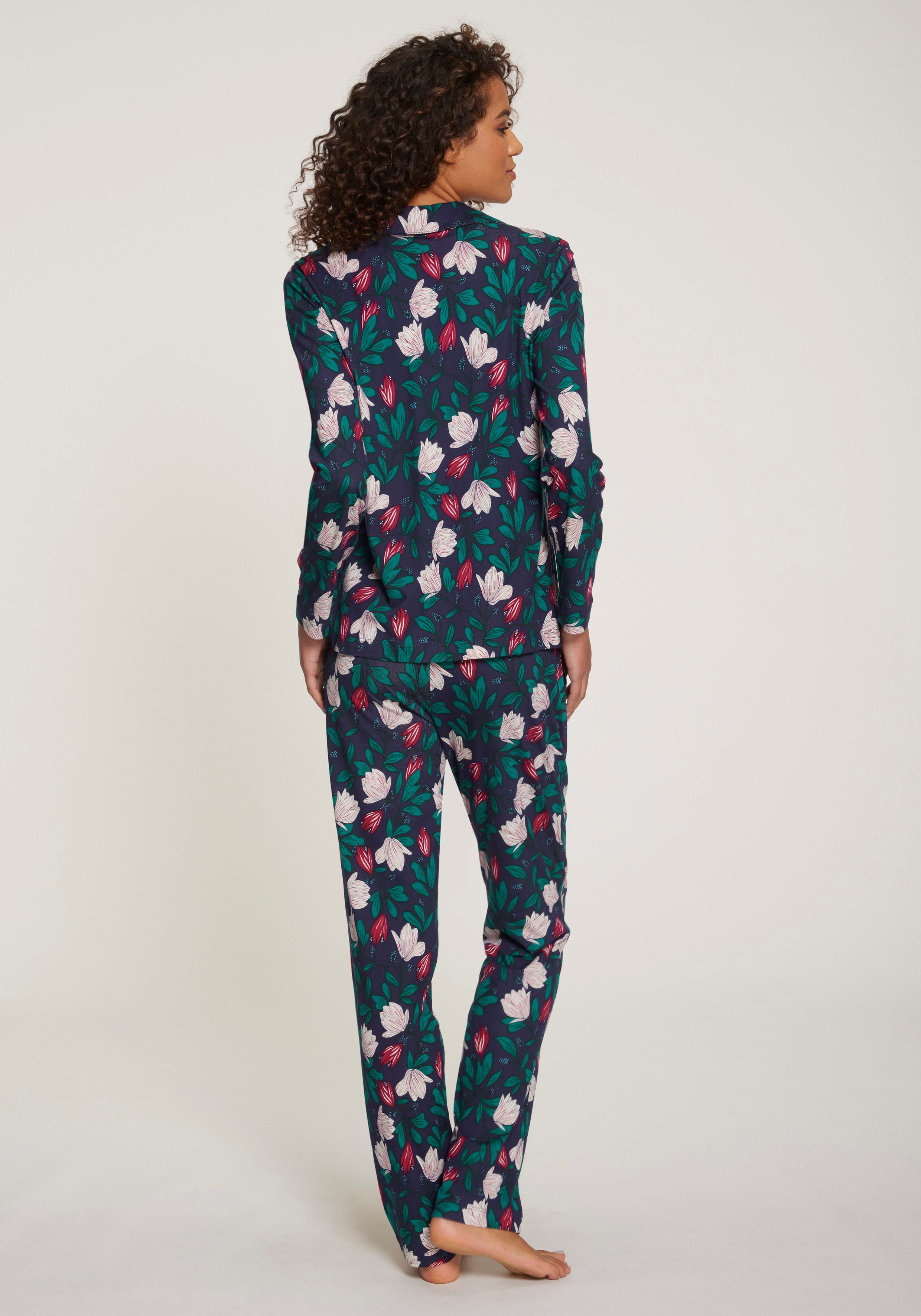 s.Oliver RED LABEL Beachwear Pyjama in klassieke stijl (set, 2-delig)