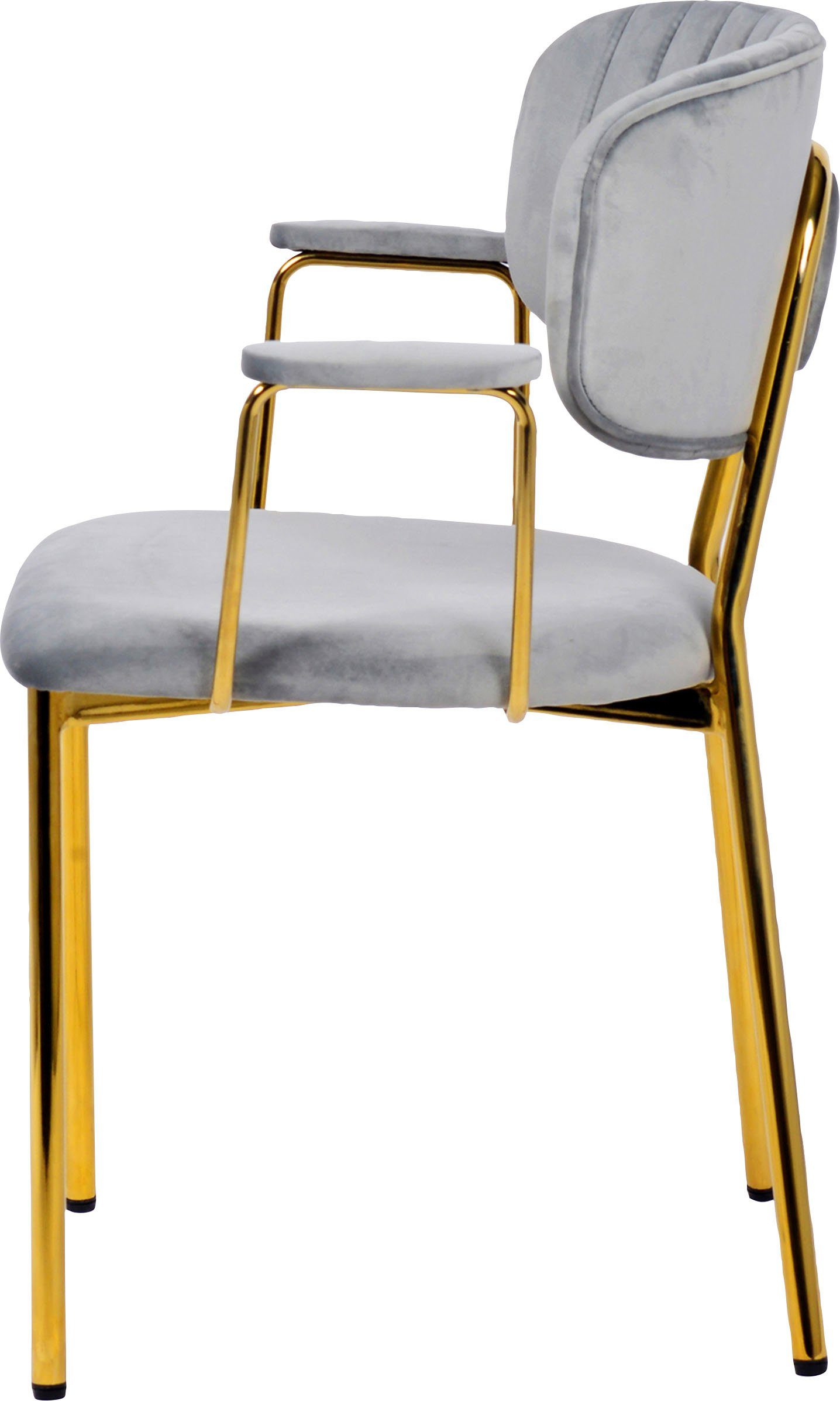 Kayoom Stoel met 4 poten Stoel Kian 225 2-delige set, frame van RVS, rugkussen (set, 2 stuks)