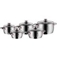 wmf pannenset quality one (set, 10-delig) zilver