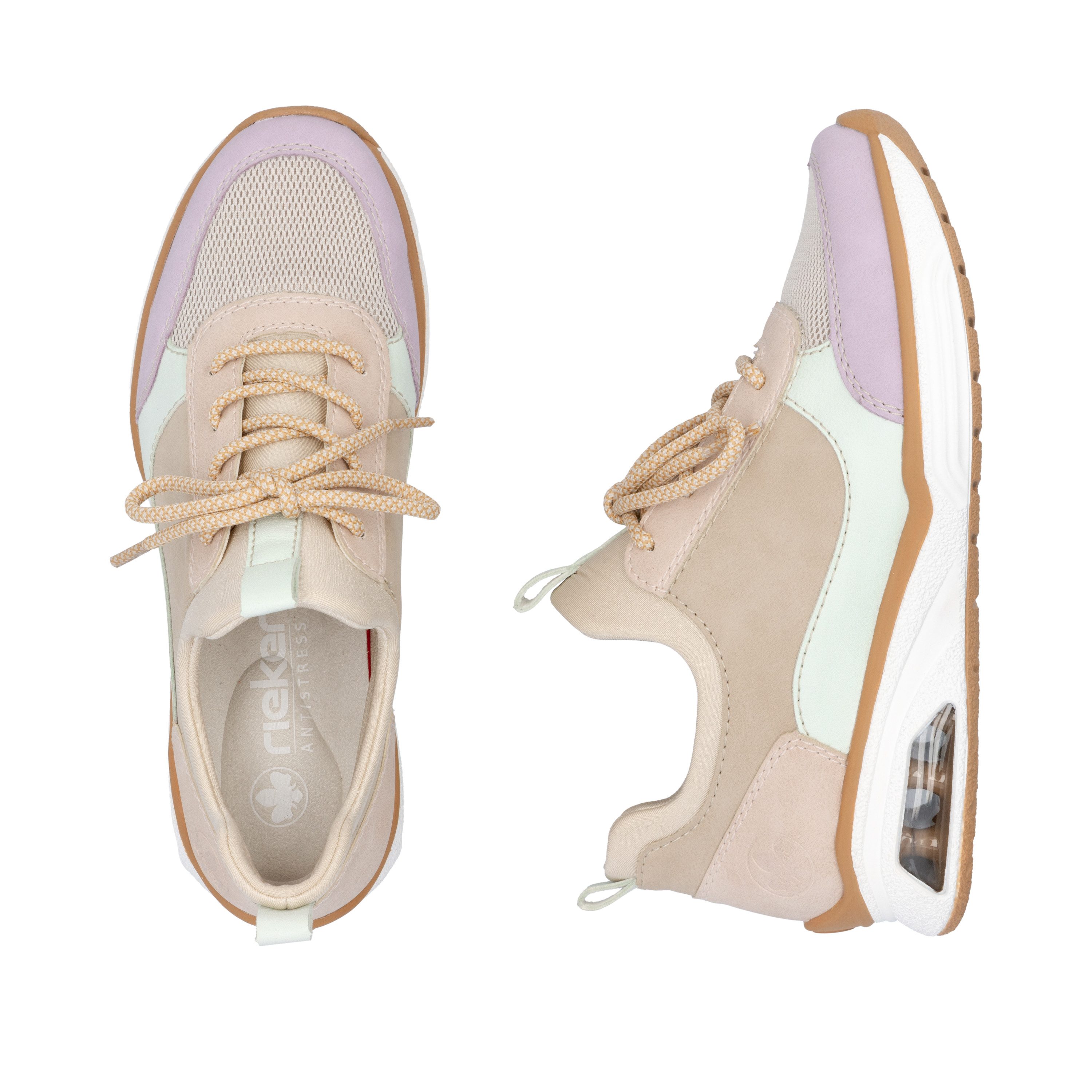 Rieker Slip-on sneakers , lage schoen, vrijetijdsschoen, instapschoen met elastische instap