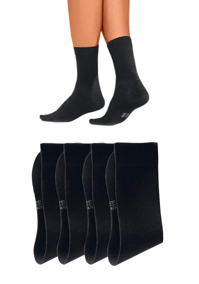 H.I.S Basic sokken met een hoog katoengehalte (set, 4 paar)