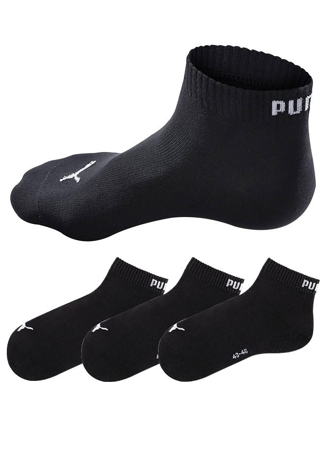 PUMA Korte sokken Ademend, ribboorden, zachte katoenmix (3 paar)
