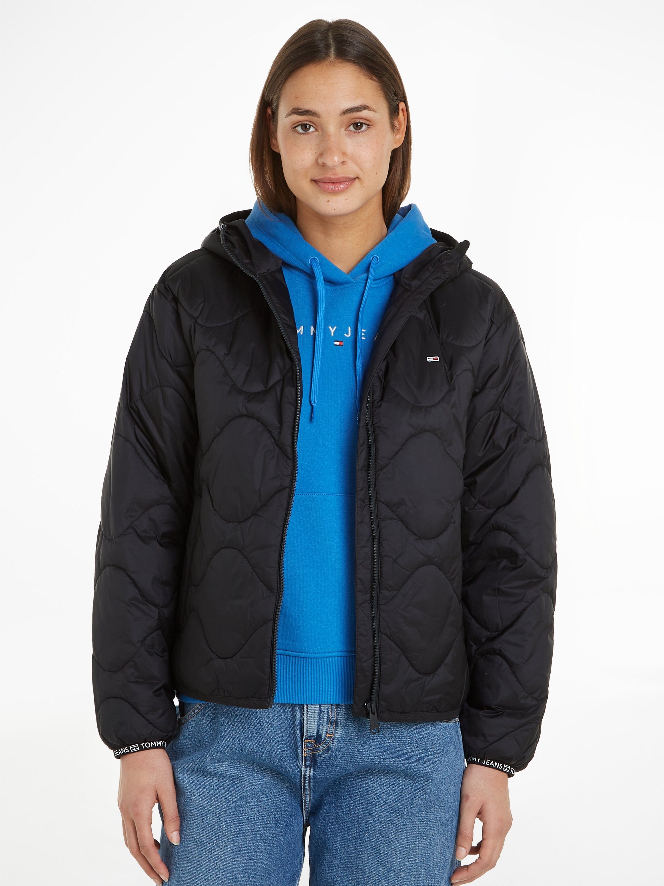Tommy Jeans Curve Gewatteerde jas TJW QUILTED TAPE HOOD PUFFER EXT