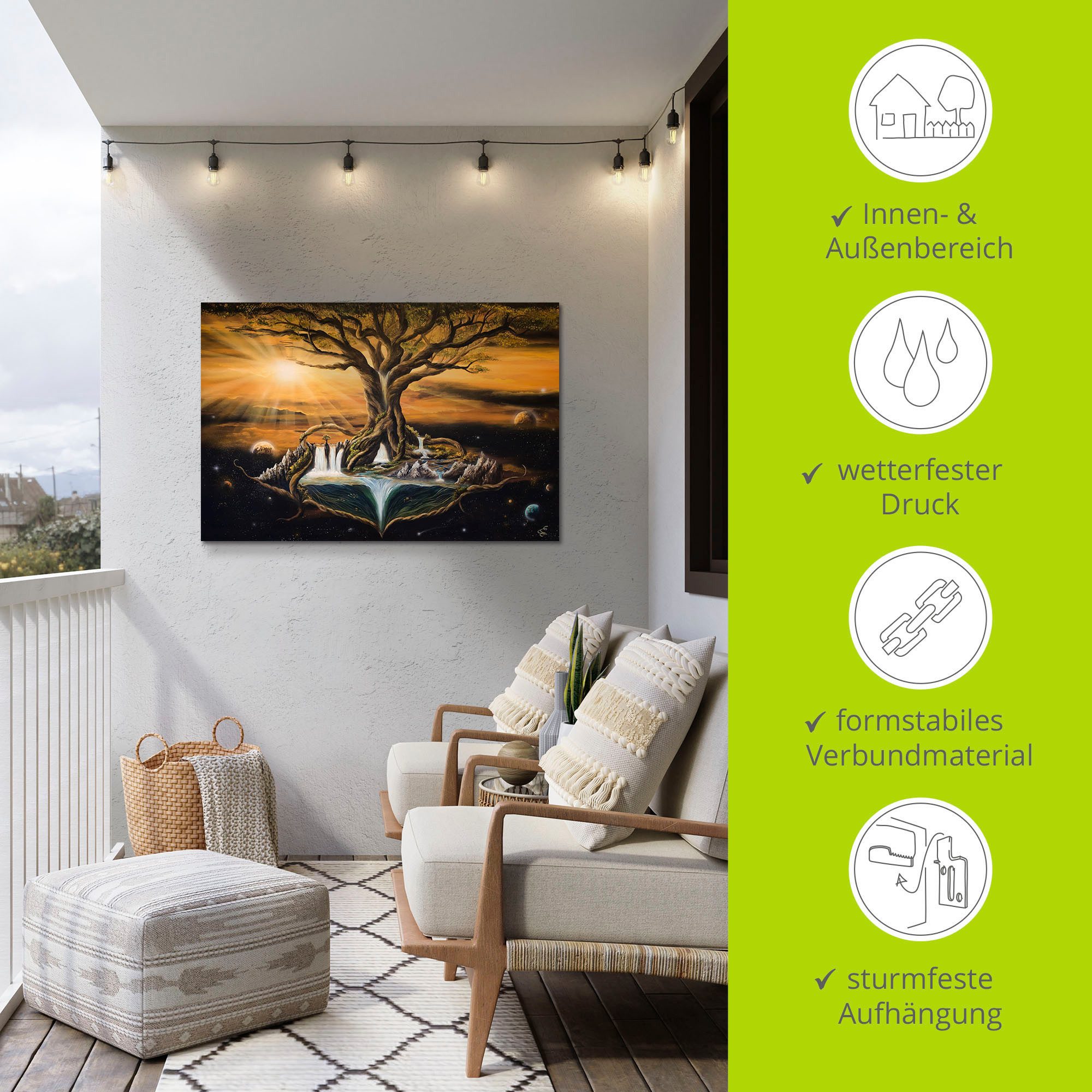 Artland Artprint De droom van de werelden als artprint van aluminium, artprint voor buiten, poster, muursticker in diverse maten formaten
