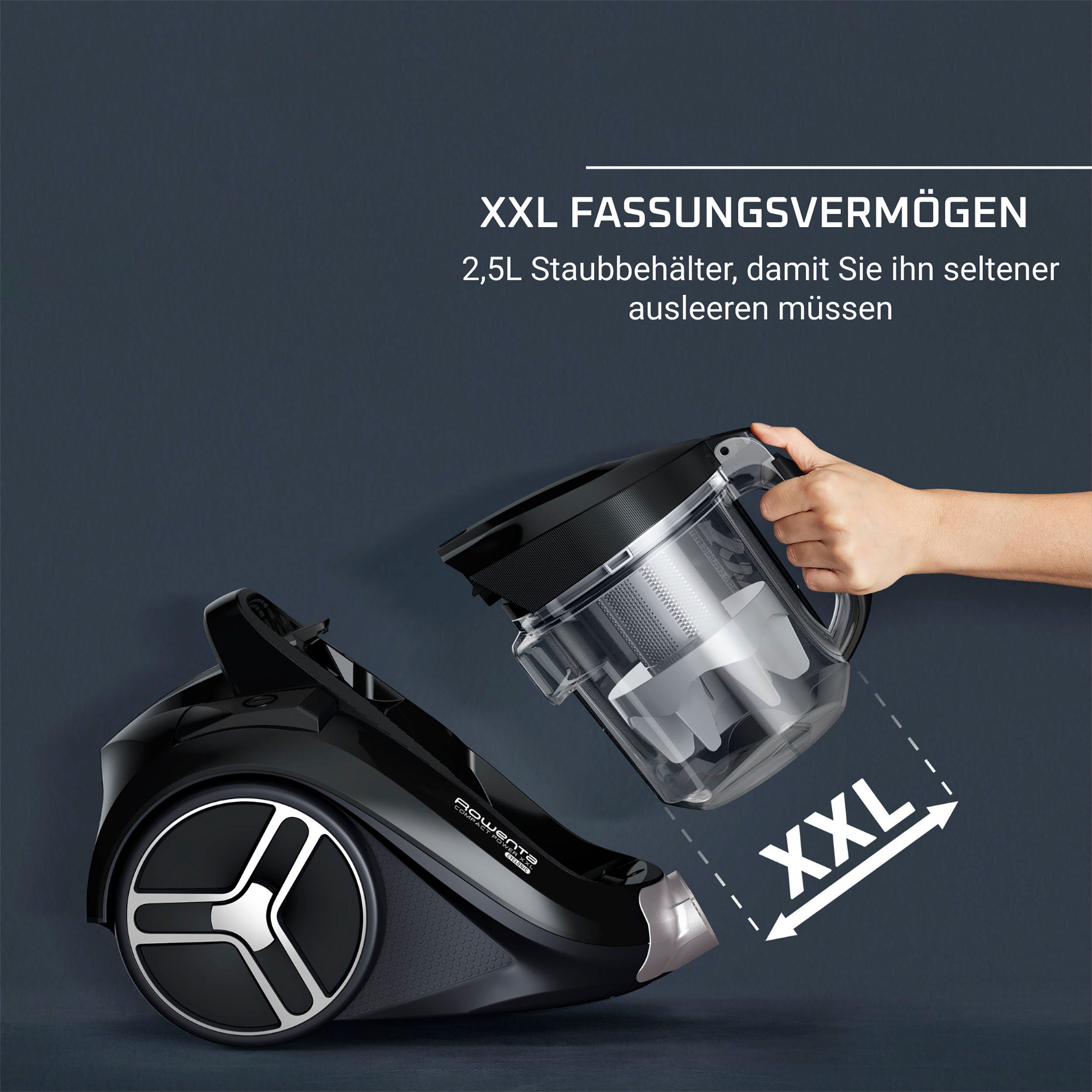 Rowenta Stofzuiger RO4B11 Compact Power XXL hoog zuigvermogen, licht & compact, inhoud stofreservoir 2,5 liter