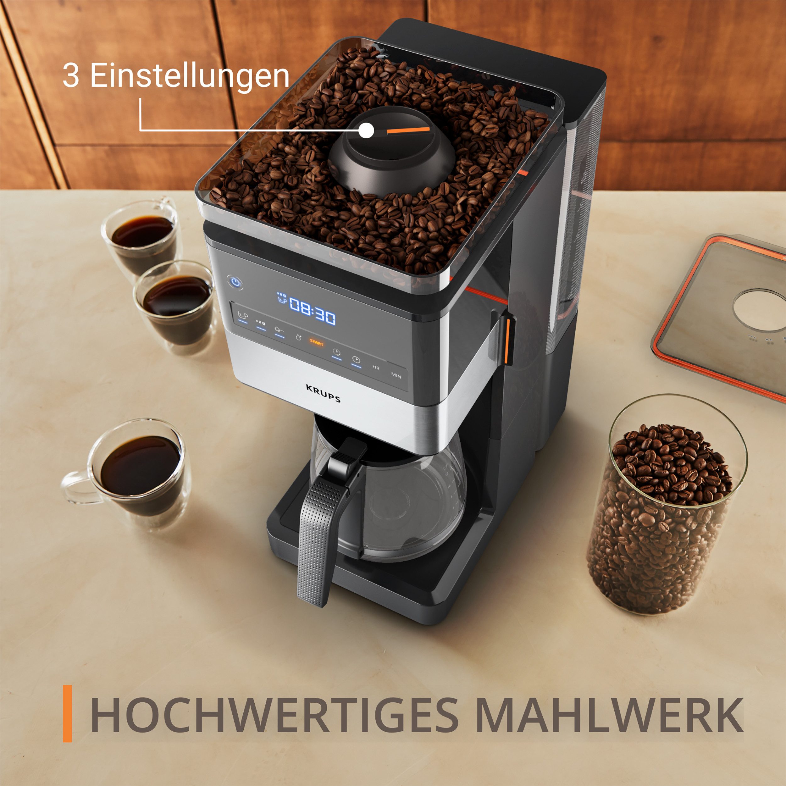 Krups Filterkoffieapparaat KM8428 Grind Aroma XL