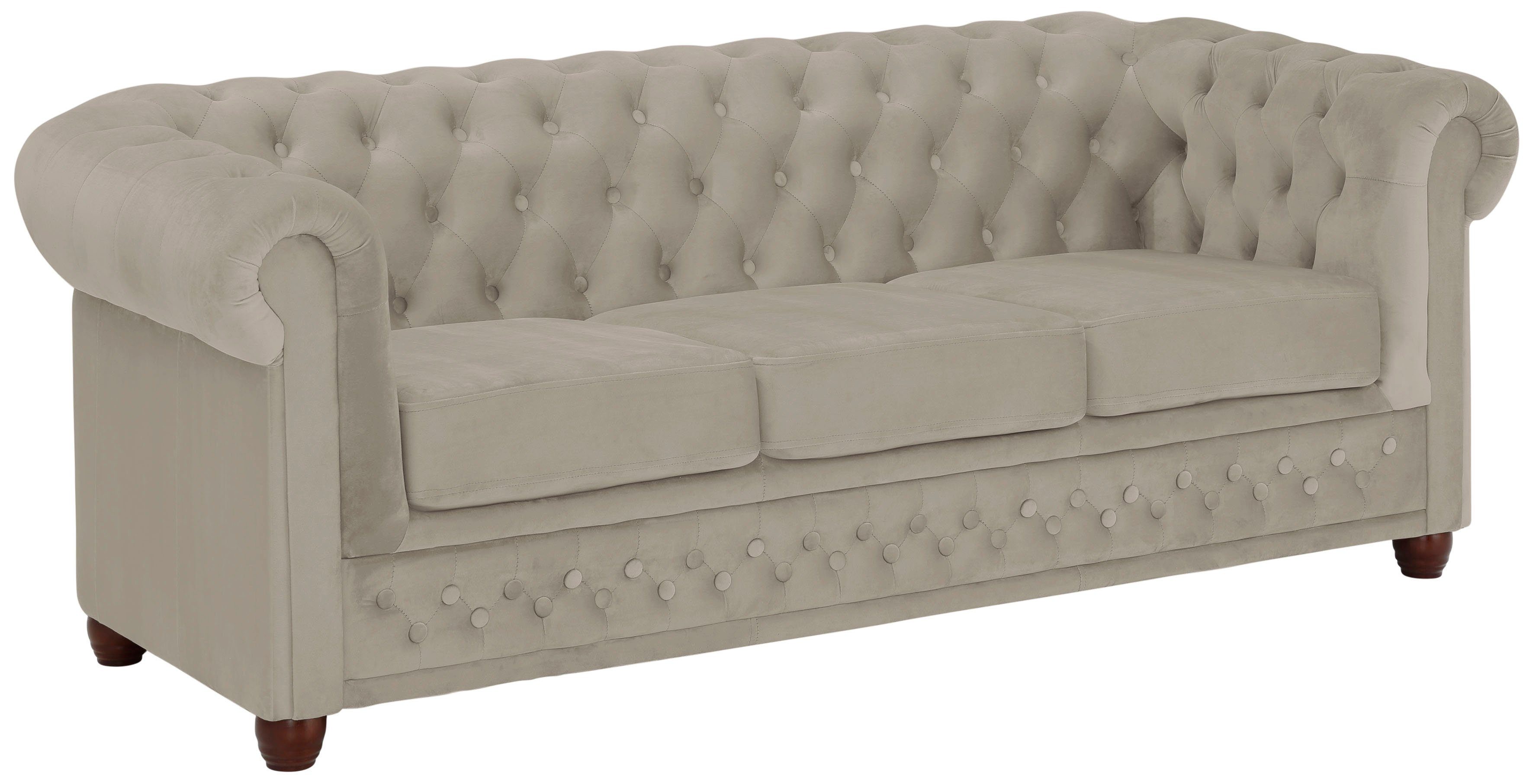 Home affaire Chesterfield-bank New Castle met hoogwaardige capitonnage in chesterfield-design, bxdxh: 203x86x72