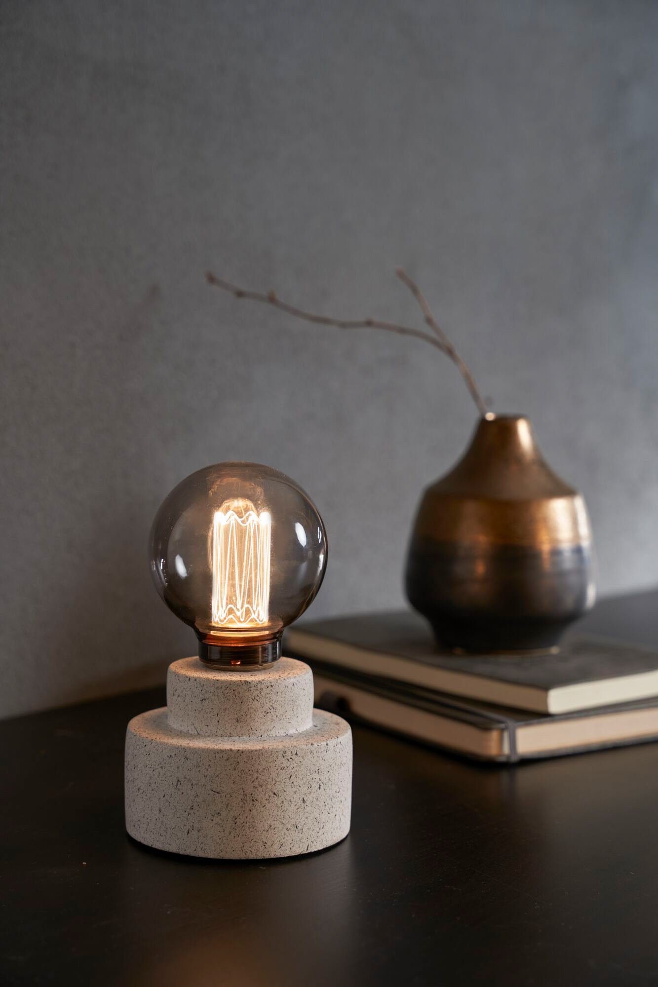 Pauleen Tafellamp Noble Flare E27, incl. lichtbron, op batterijen, timerfunctie (1 stuk)