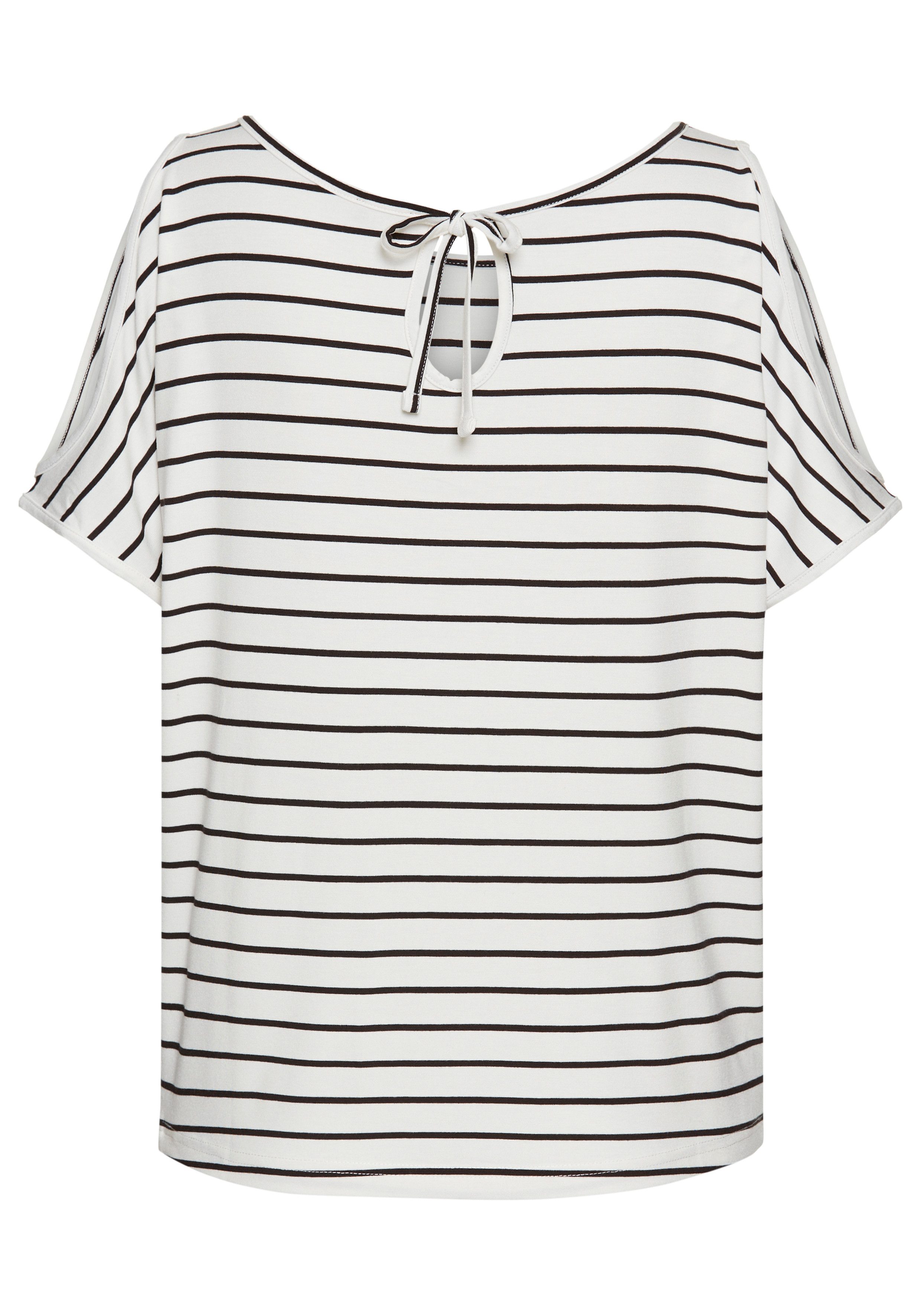 Laura Scott T-shirt met cut-out effect op de schouders
