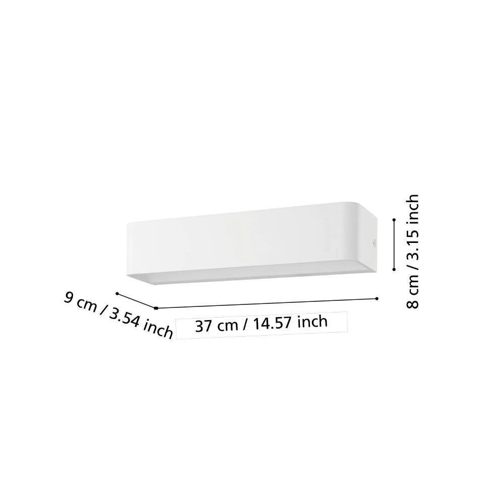 EGLO Wandlamp SANIA 4 wandlamp, wandspot, ganglamp, wit, LED, modern (1 stuk)