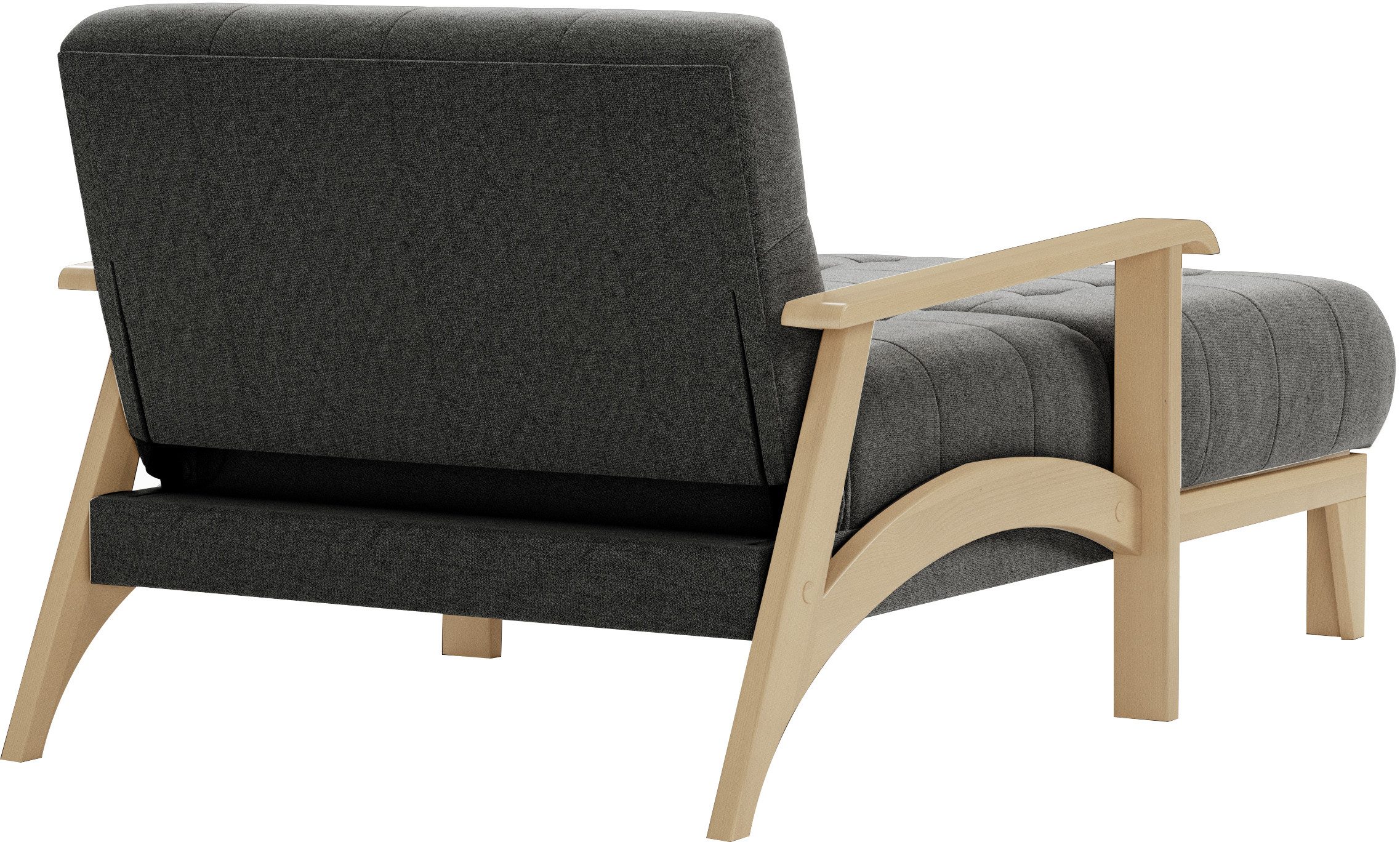 sit&more Récamier Billund Armleuningen van natuurlijk beukenhout, verschillende bekledingen en kleuren