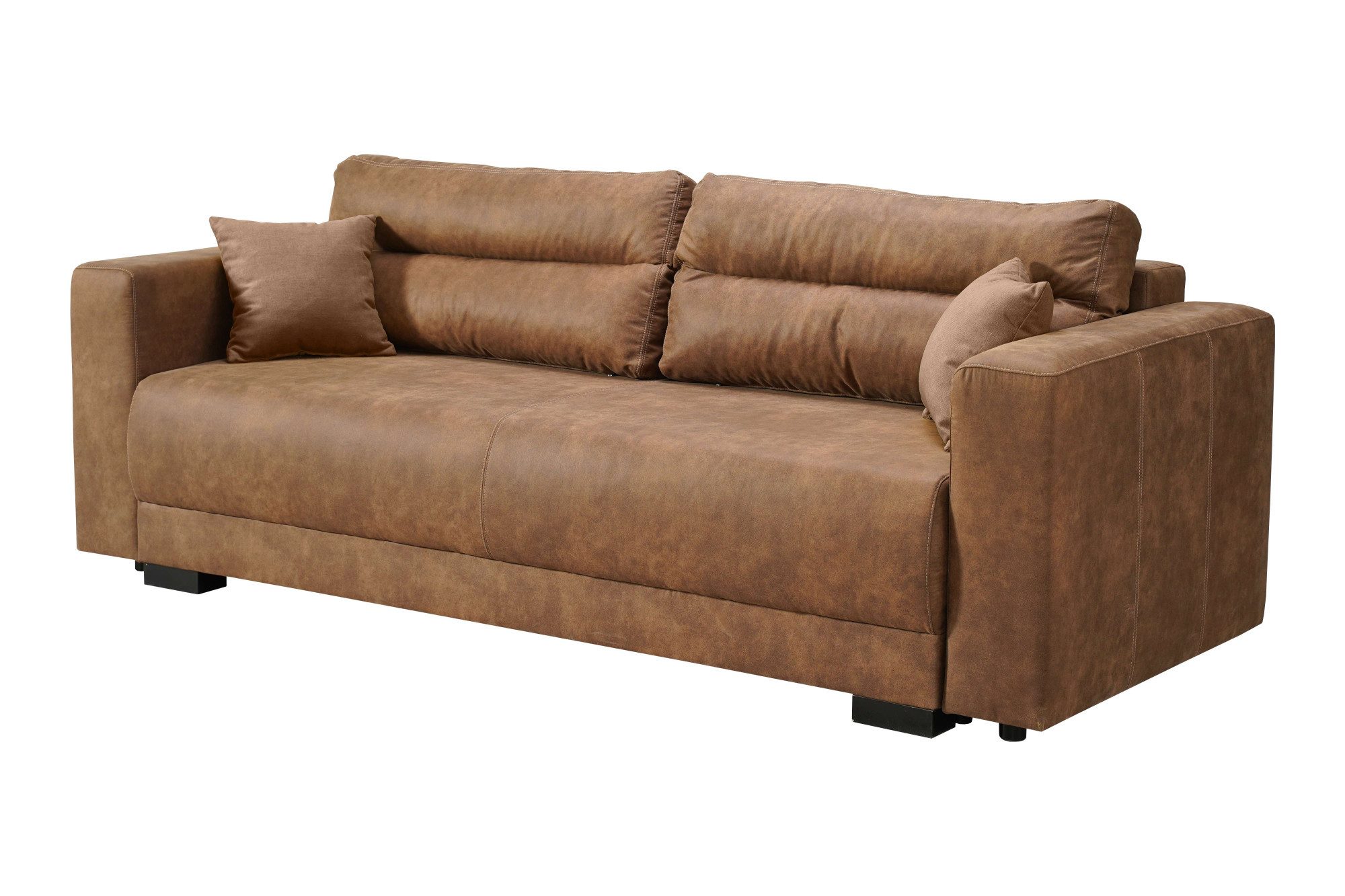 INOSIGN Slaapbank Witla, 237 cm(Ligoppervlak 150/196 cm), met bedlade incl. losse sier- en rugkussens en met pocketvering-bekleding