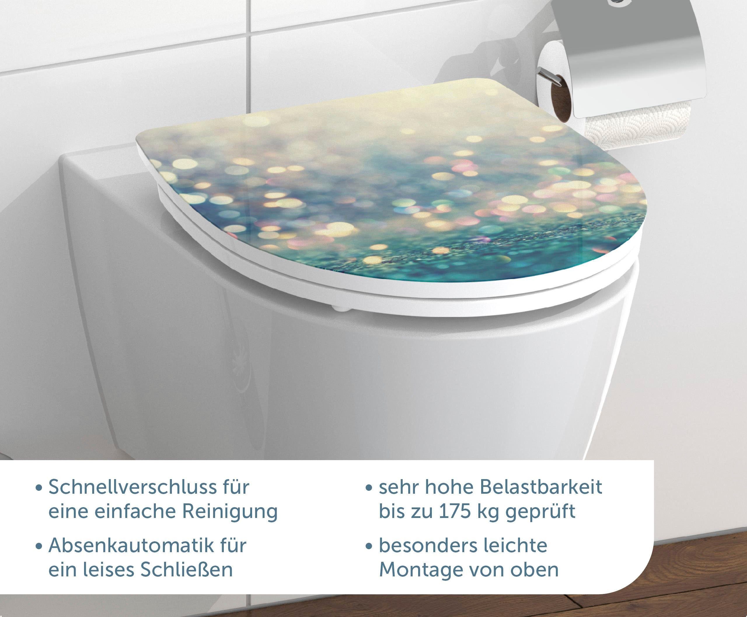 Schütte Toiletzitting Magic light Duroplast, met softclosemechanisme en snelsluiting, High gloss