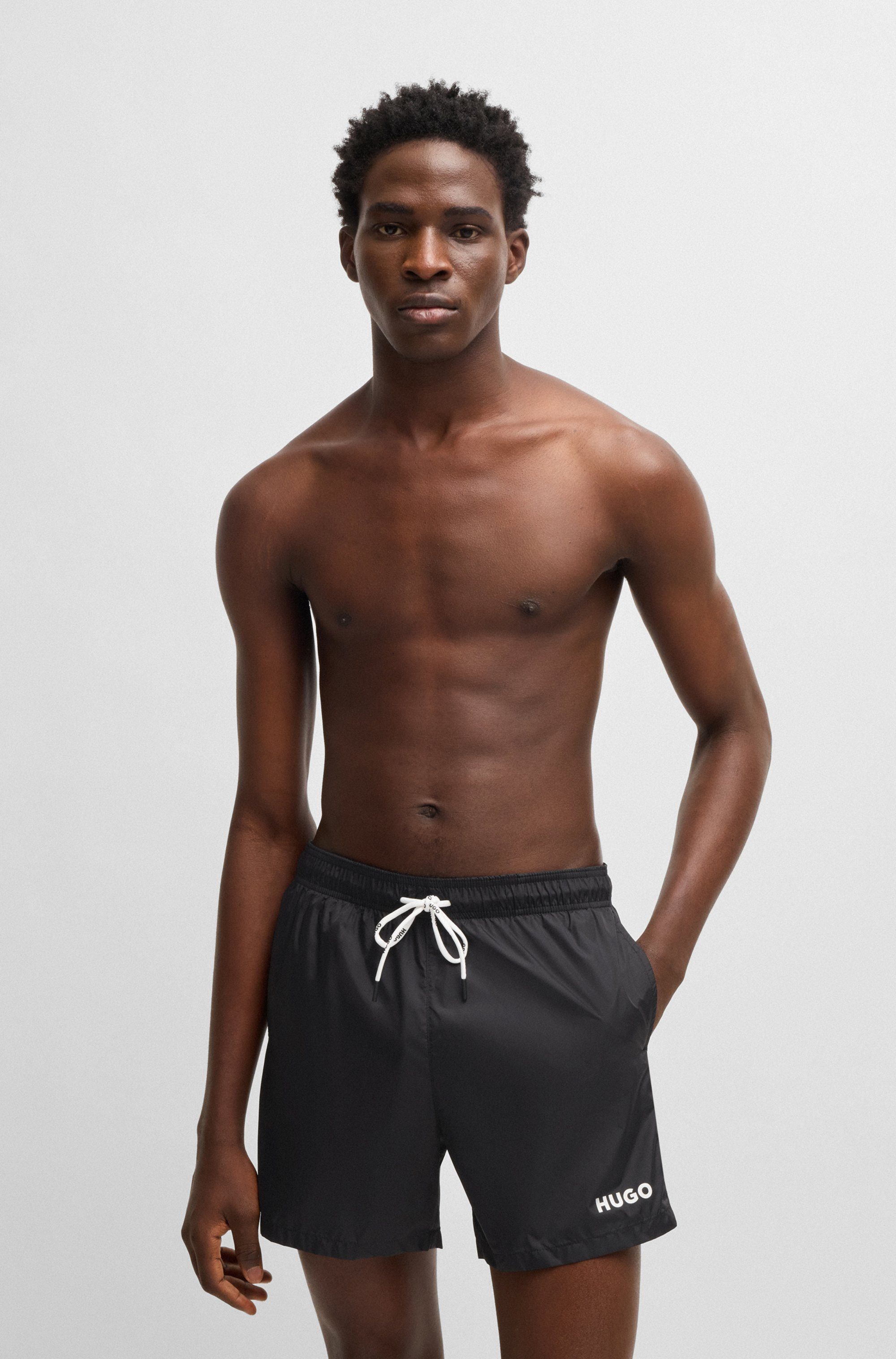HUGO underwear Zwembroek Haïti met merknaam op het koord