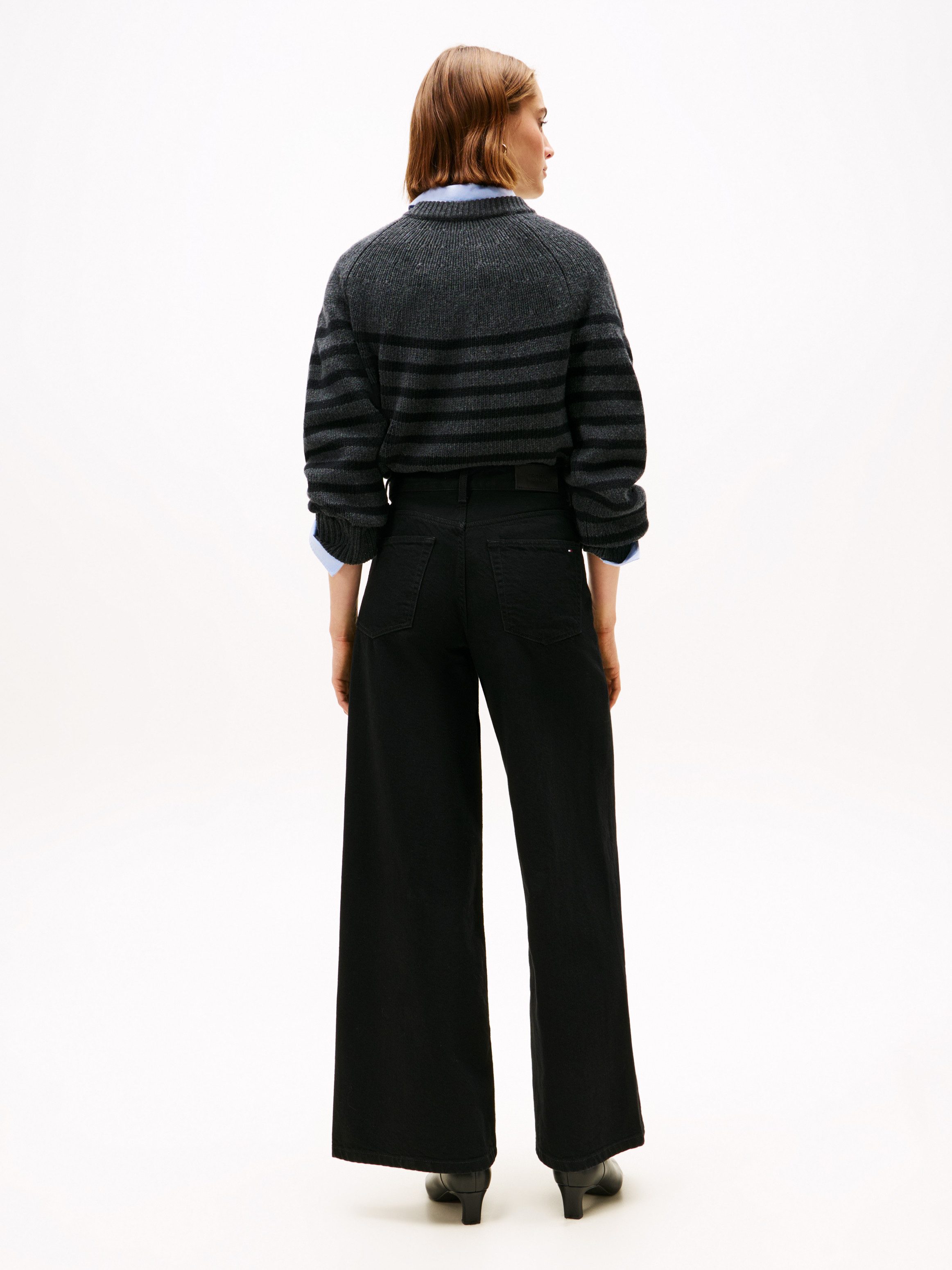 Tommy Hilfiger High-waist jeans DNM BLACK 70's WIDE LEG HW