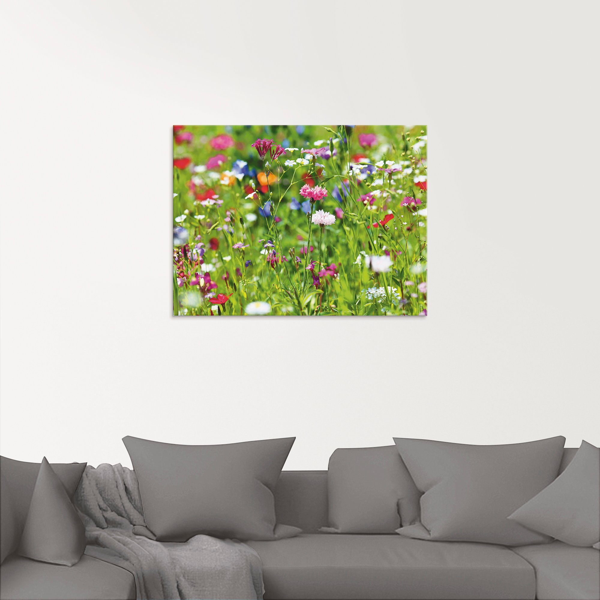 Artland Print op glas Bloemenweide I in verschillende maten