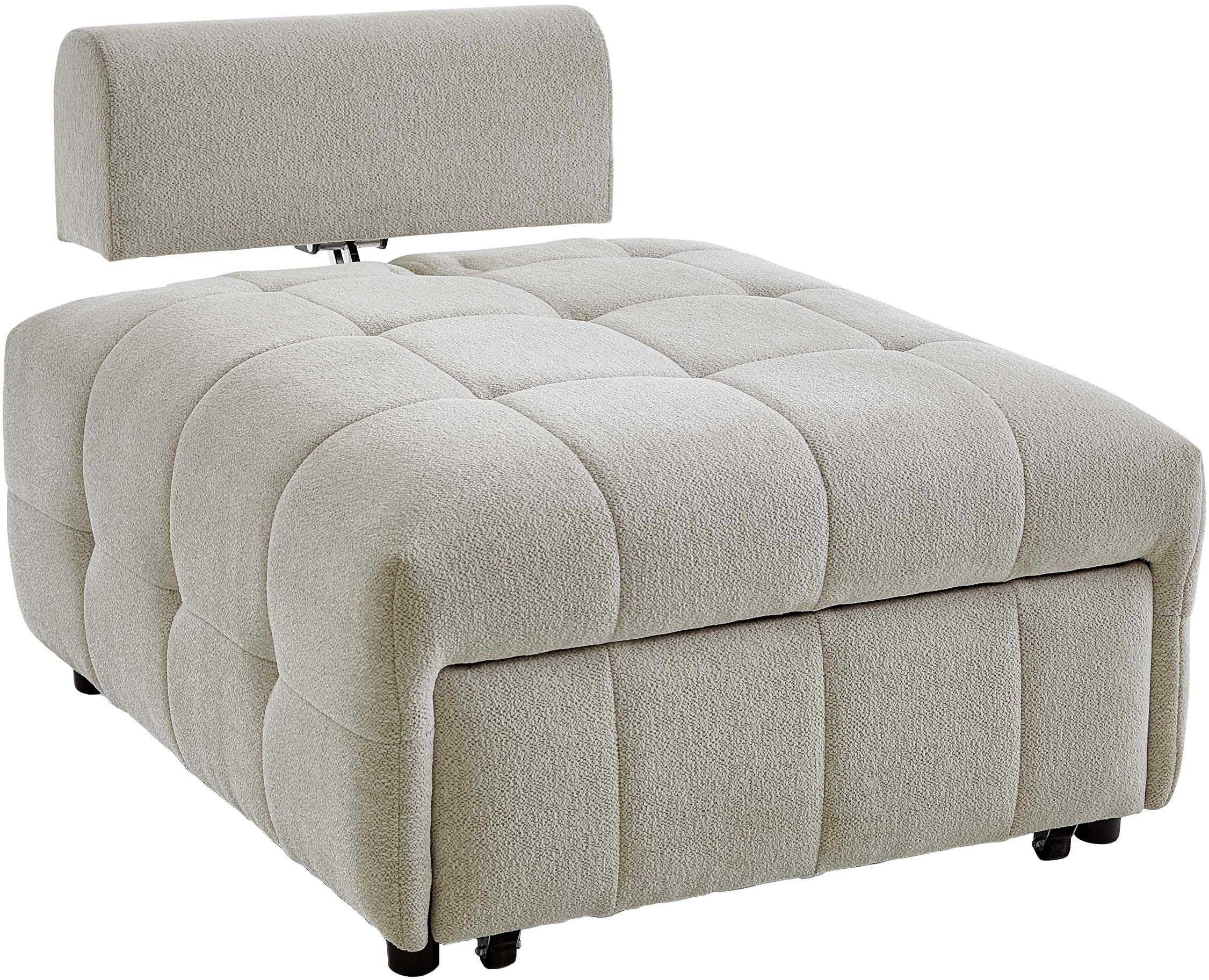 ATLANTIC home collection Fauteuil Fabio Slaapstoel met zitdiepteverstelling