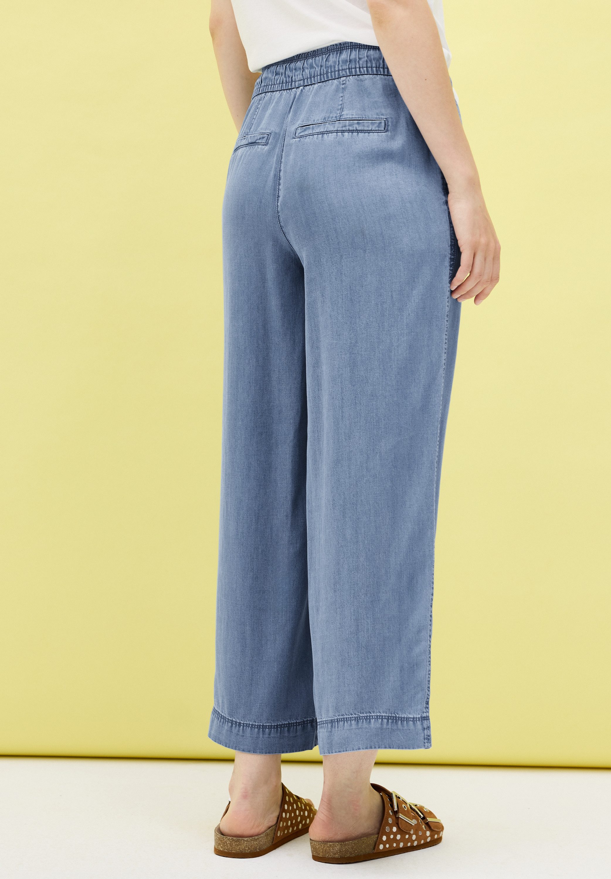 Cecil Stoffen broek Style Neele met elastische band en elastiek