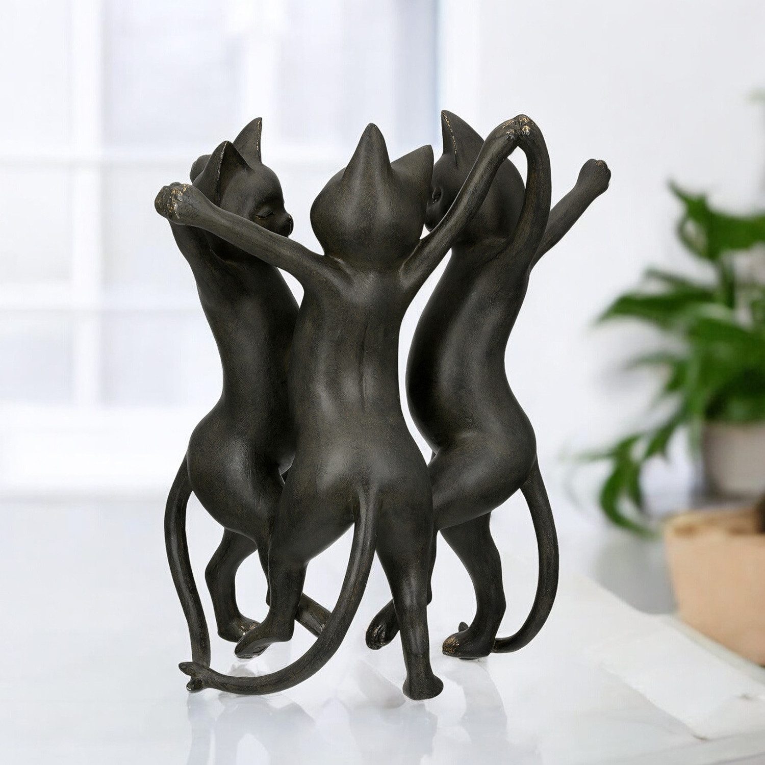GILDE Dierfiguur Kat Gatto-Trio, zwart (1 stuk)