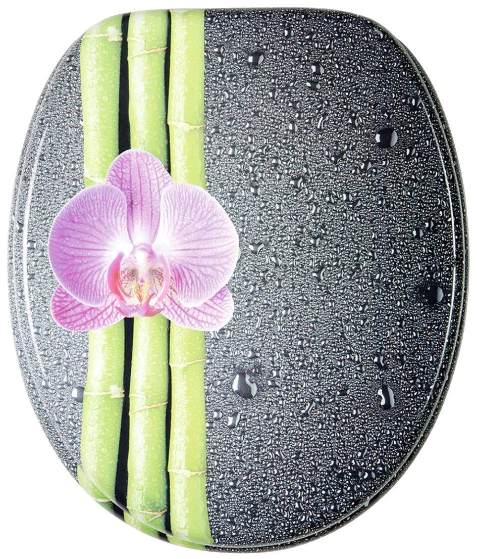 Sanilo Set badkameraccessoires Asia bestaand uit toiletzitting, badmat en wastafelplug (complete set, 3-delig)