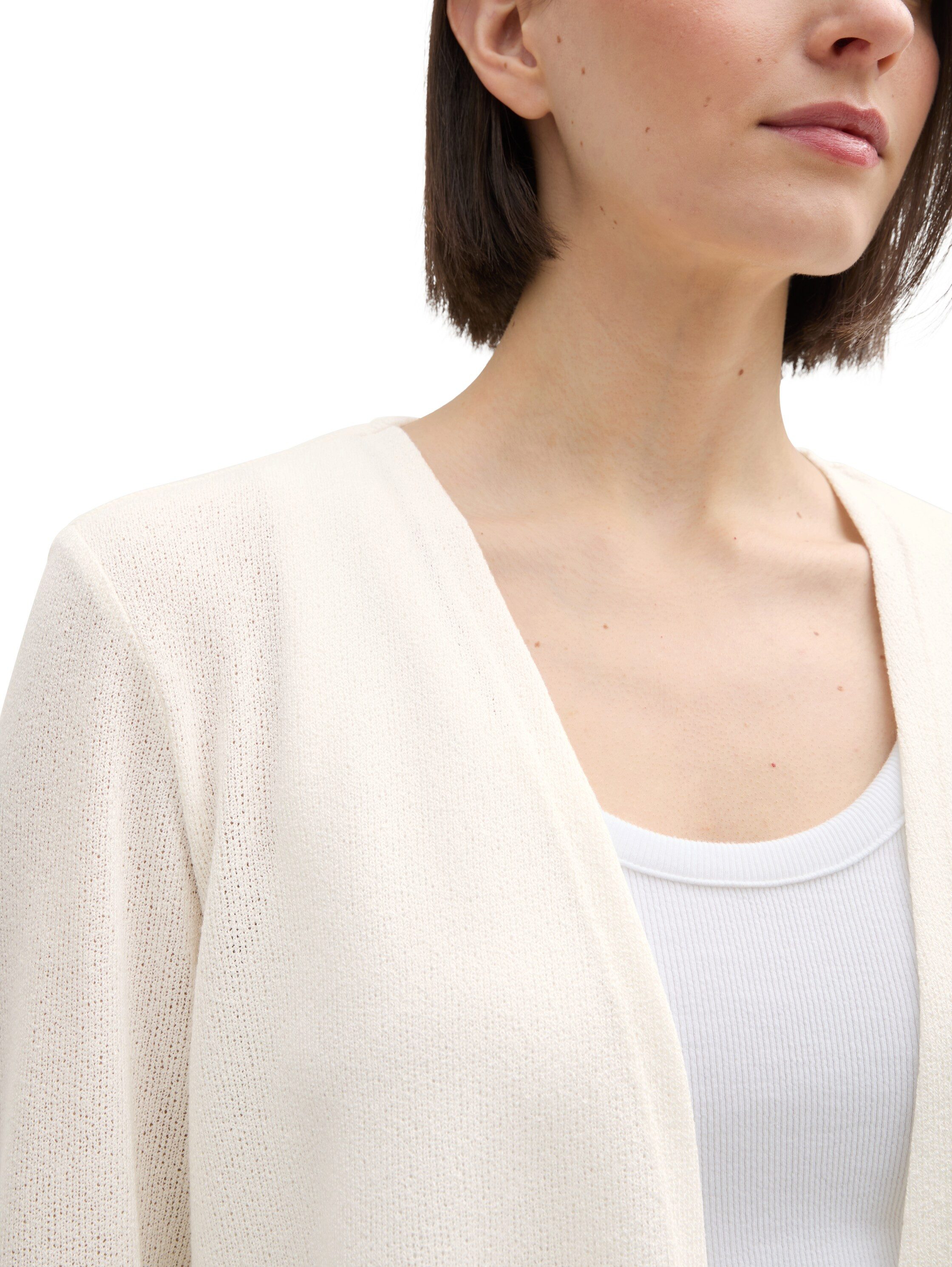 Tom Tailor Cardigan open aan de voorkant en kraagloos