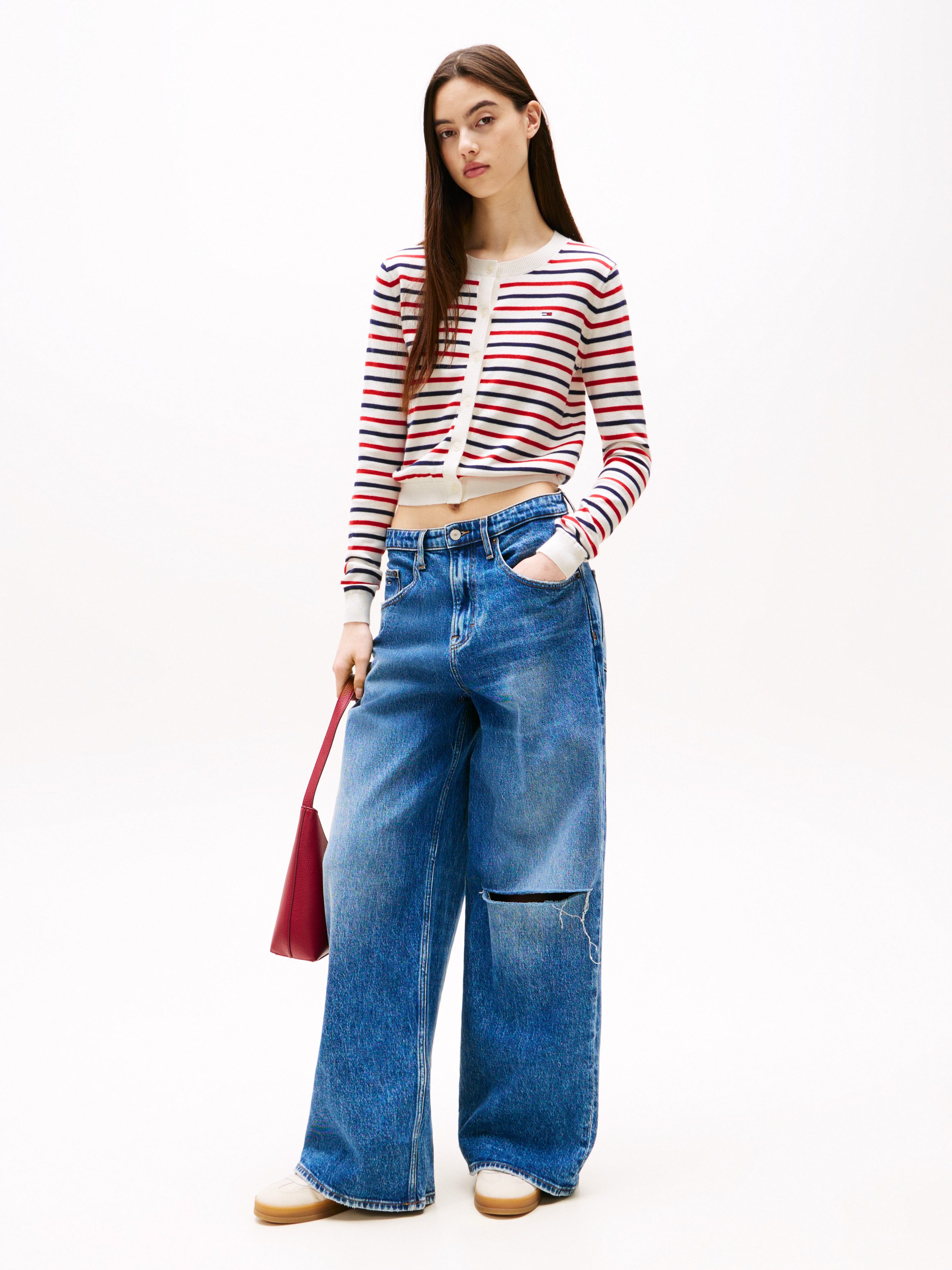 TOMMY JEANS Vest TJW ESSENTIAL CREW NECK CARDIGAN