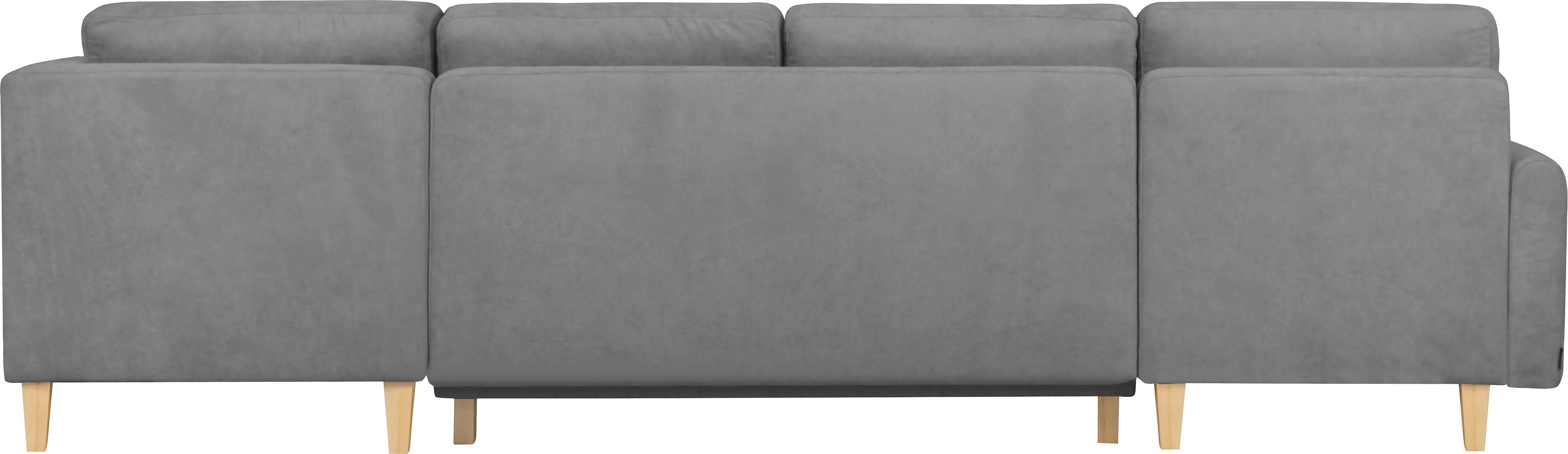 Home affaire Zithoek TRIPLO U-vorm optioneel met slaapfunctie, B/D/H: 310/192/90 cm (3-delig)