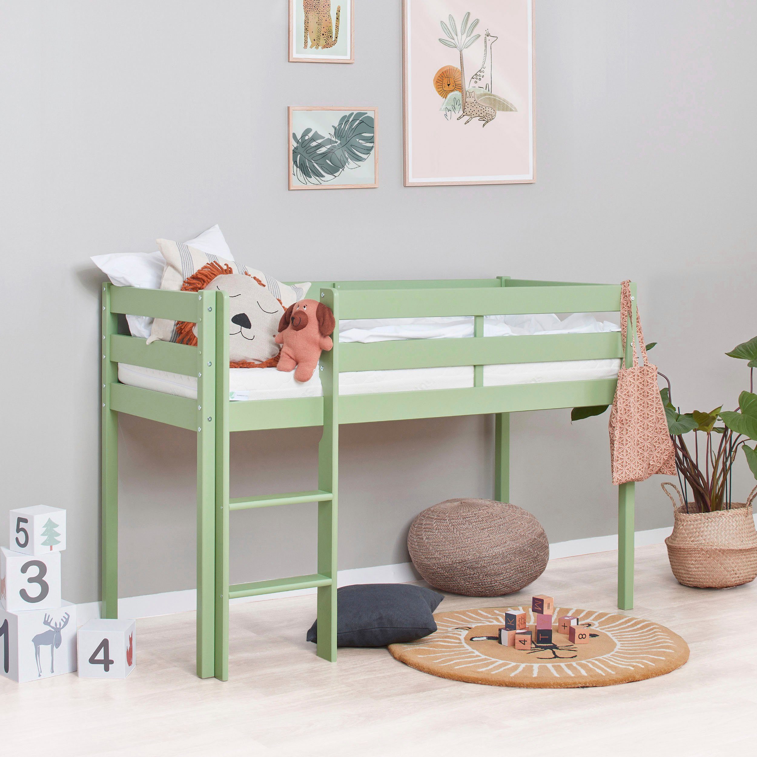 Hoppekids Speelbed ECO COMFORT, hoogslaper, deelbaar in 2 eenpersoonsbedden