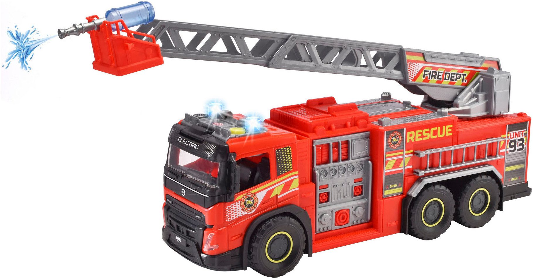 Dickie Toys Speelgoed-brandweer Giant Fire Truck met licht en geluid