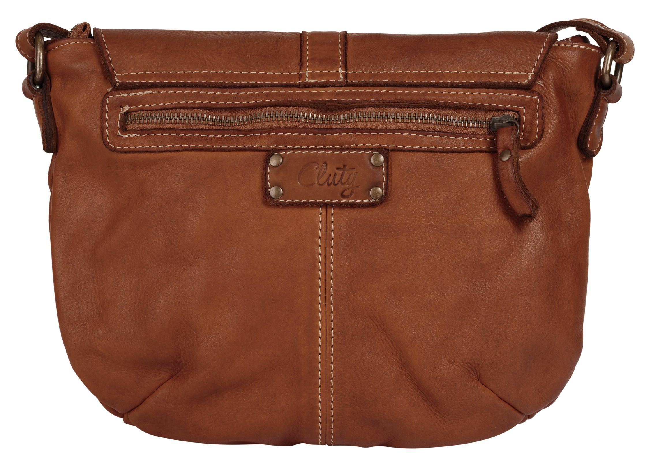 Cluty Schoudertas echt leer, made in italy