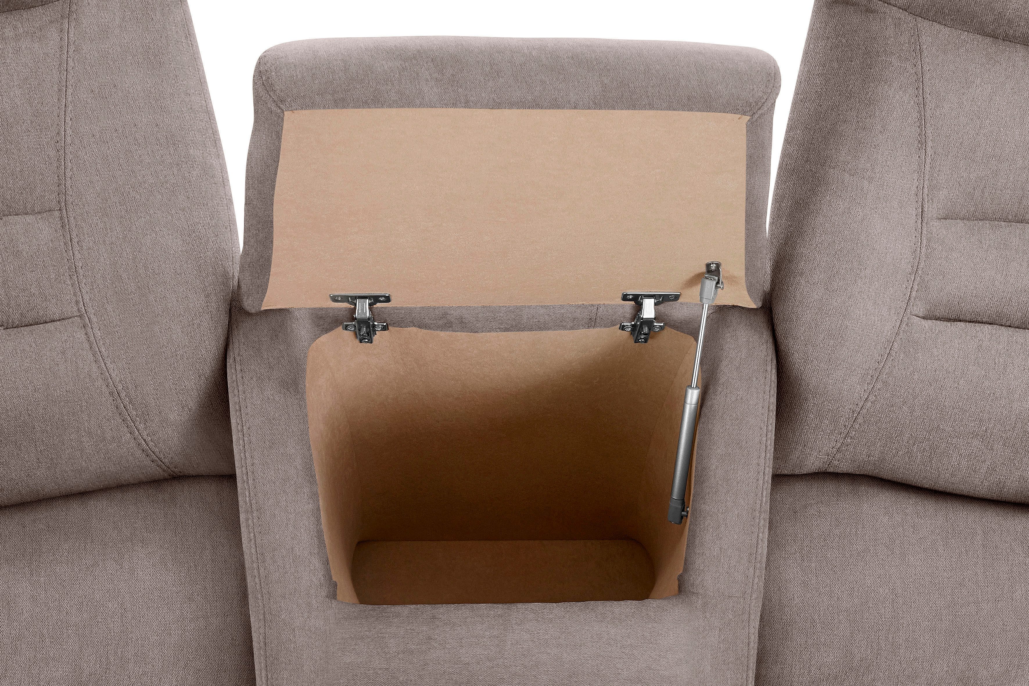 exxpo - sofa fashion 3-zitsbank Ascoli, bioscoopsofa met hoog zitcomfort, comfortabele armleuningen