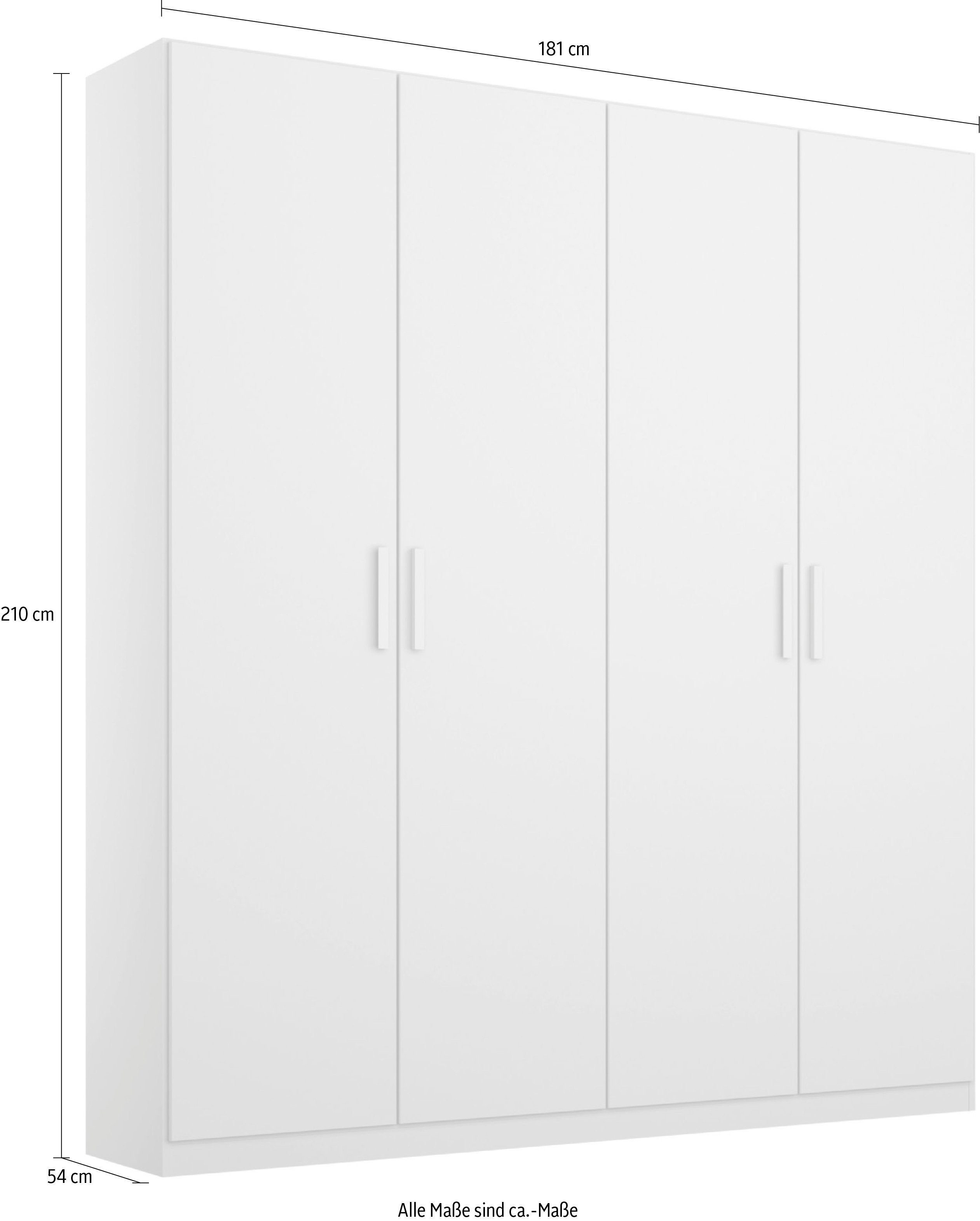 rauch Draaideurkast Kledingkast kast garderobe KOLUNA met decor-front inclusief 2 binnenladen en extra legplanken made in germany