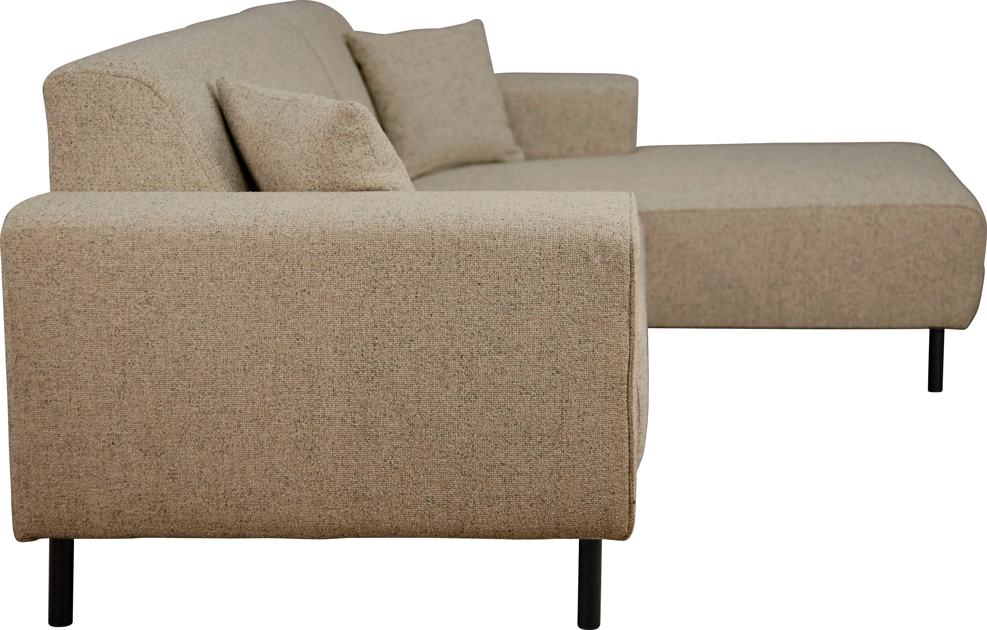 Home affaire Hoekbank ARROS L-vorm met golfondersteuning, afmetingen B/D/H: 235/163/81 cm incl. sierkussens, met recamiere rechts/links bestelbaar, ook in cord