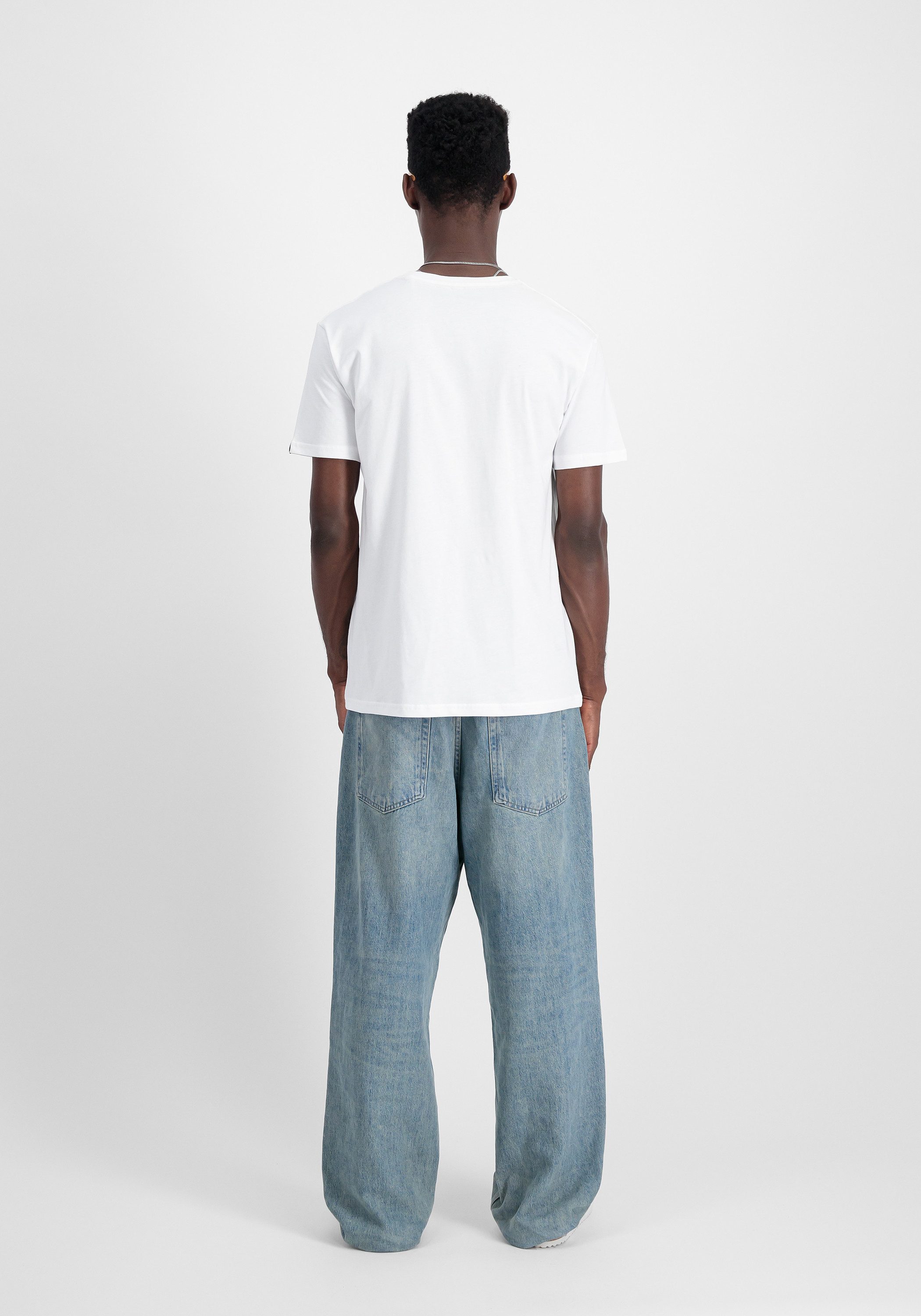 Alpha Industries T-shirt Men T-Shirts Satin Logo T