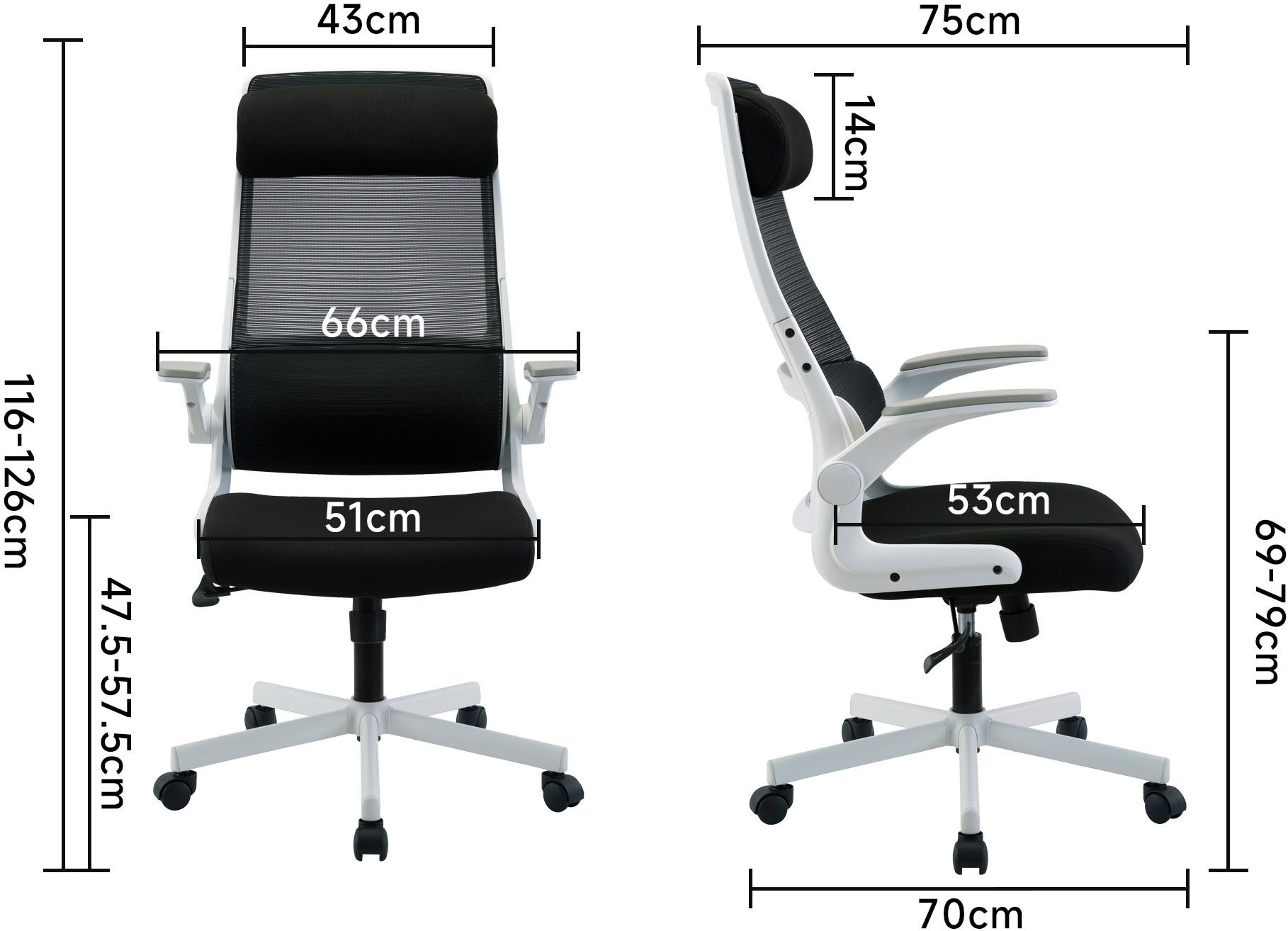 Places of Style Bureaustoel Menton, ergonomische bureaustoel inclusief kussen, lendensteun, modern ontwerp