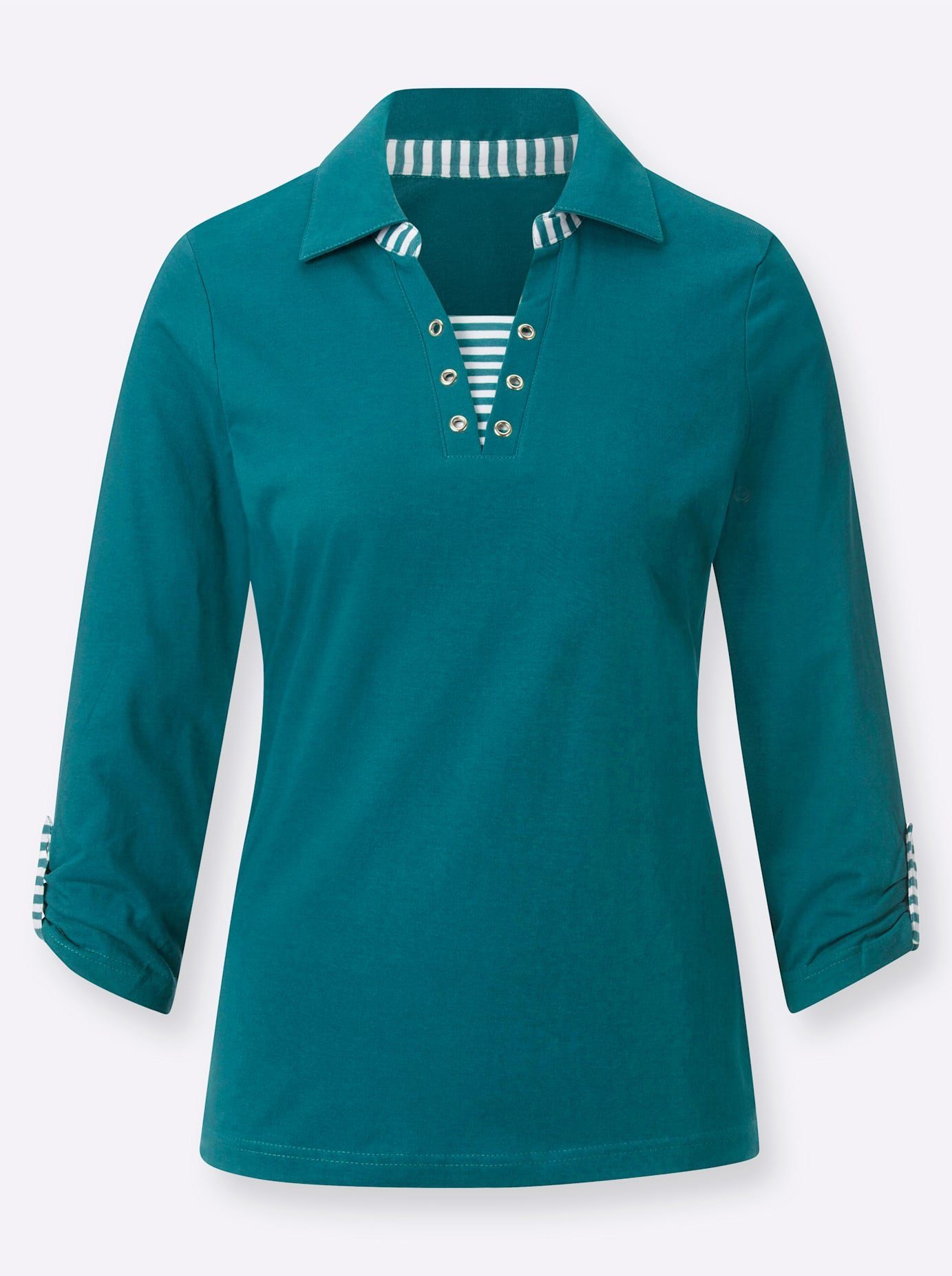 Casual Looks Shirt met 3/4-mouwen Shirt (1-delig)