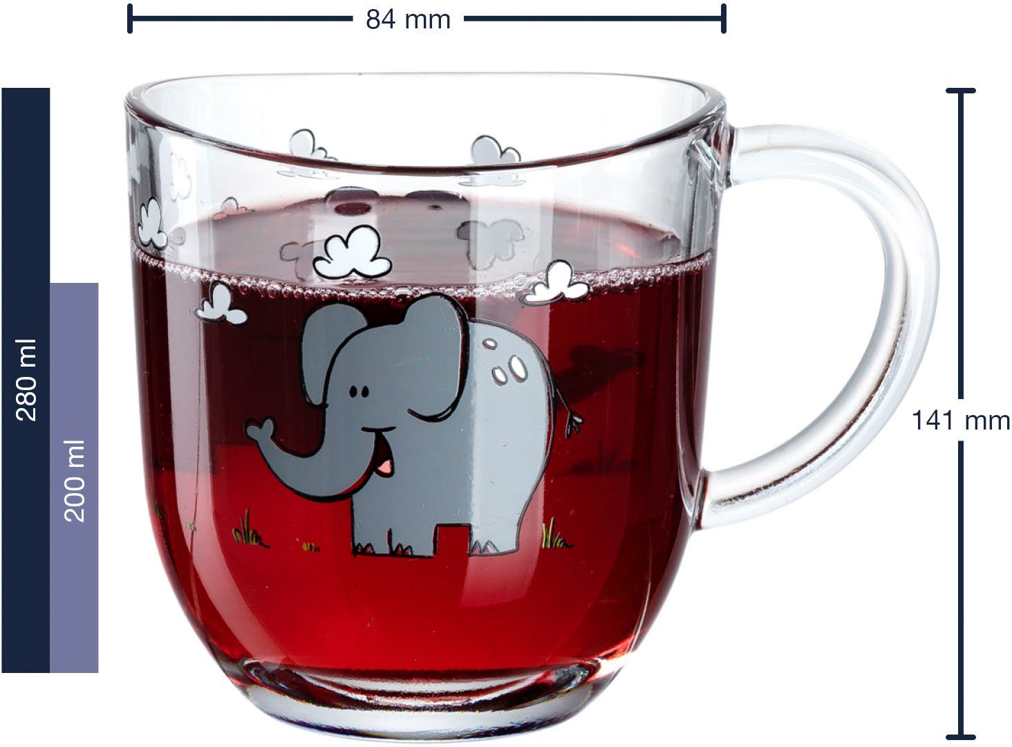 LEONARDO Kopje BAMBINI olifant 6-delige set (set, 6-delig)