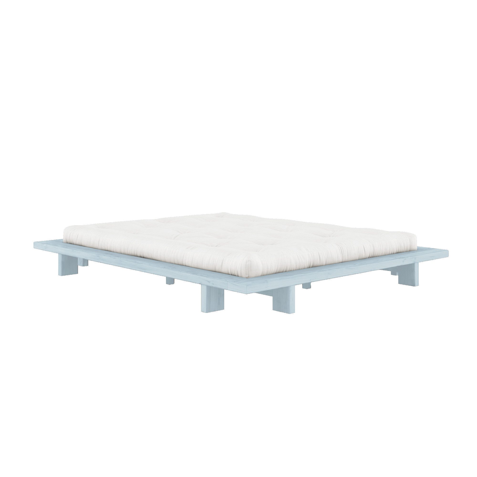 Karup Bedframe JAPAN BED grondbed, houten frame, futonbed, jeugdbed, houten bed Massief houten bed met lattenbodem, massief grenen, bed zonder hoofdeinde