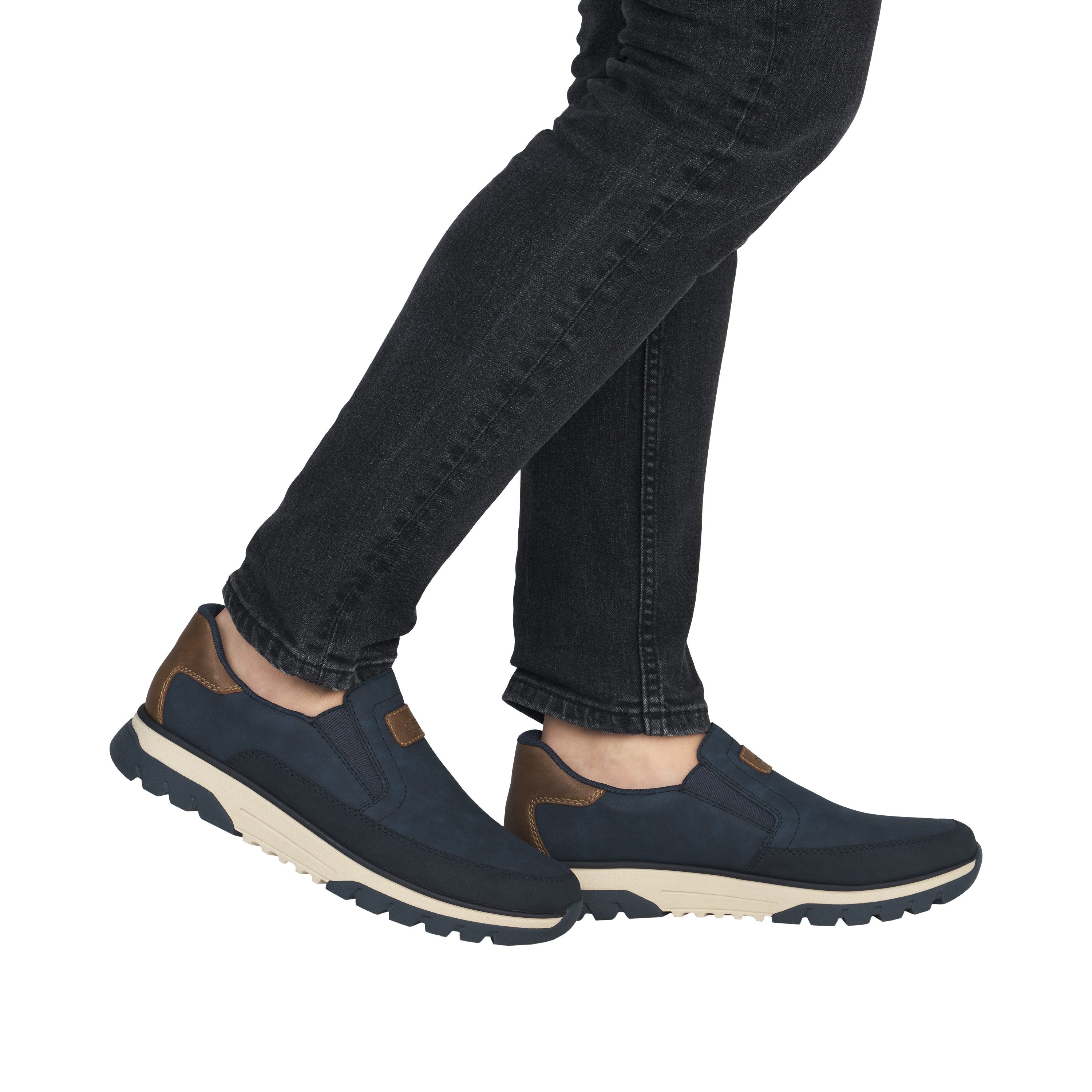 Rieker Slip-on sneakers Slipper, instapschoen, lage schoen met zachte MemoSoft-binnenzool