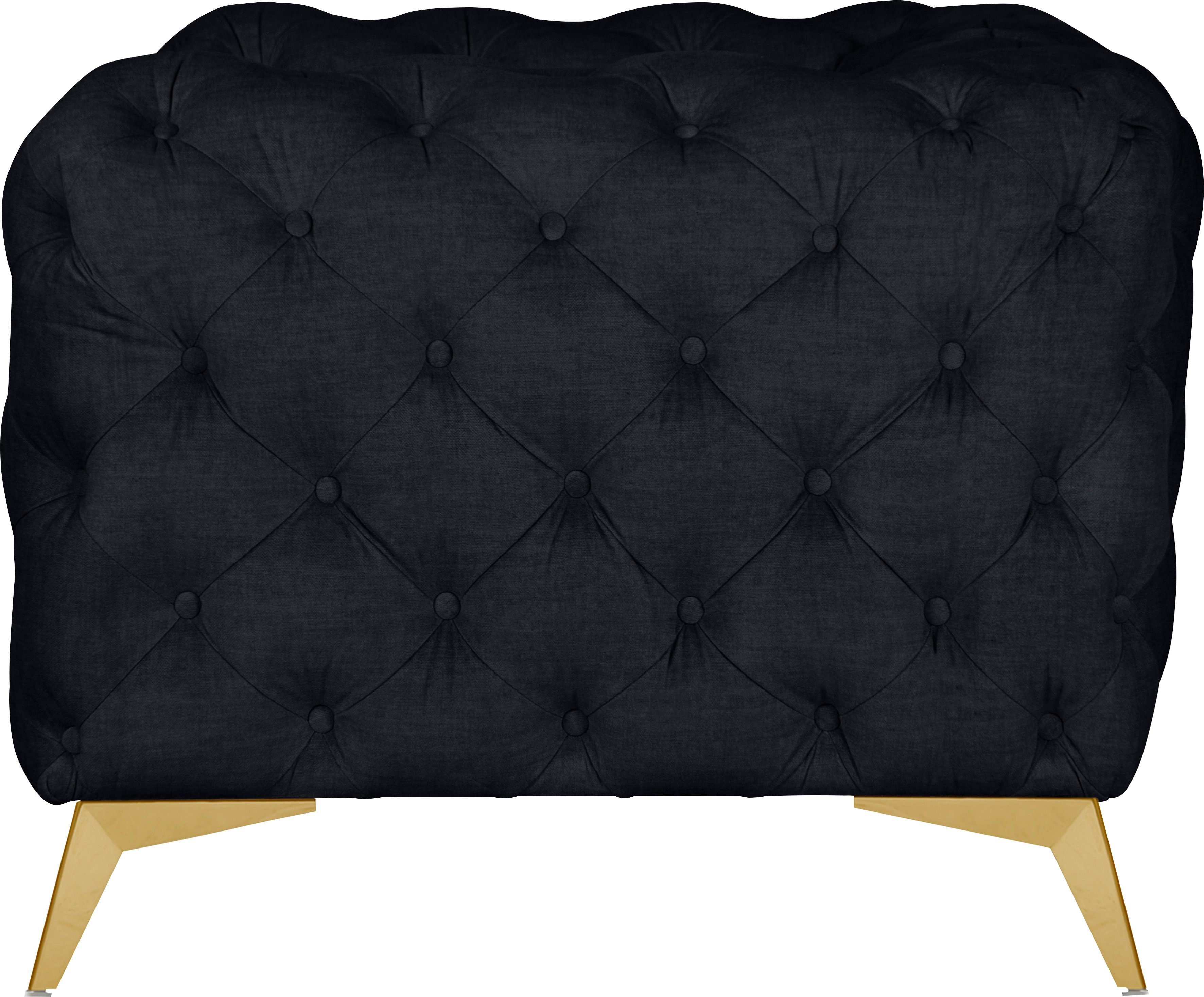 Leonique Chesterfield-fauteuil Glynis Fauteuil luxueuze capitonnage, moderne chesterfield look, kleur van de poten ter keuze