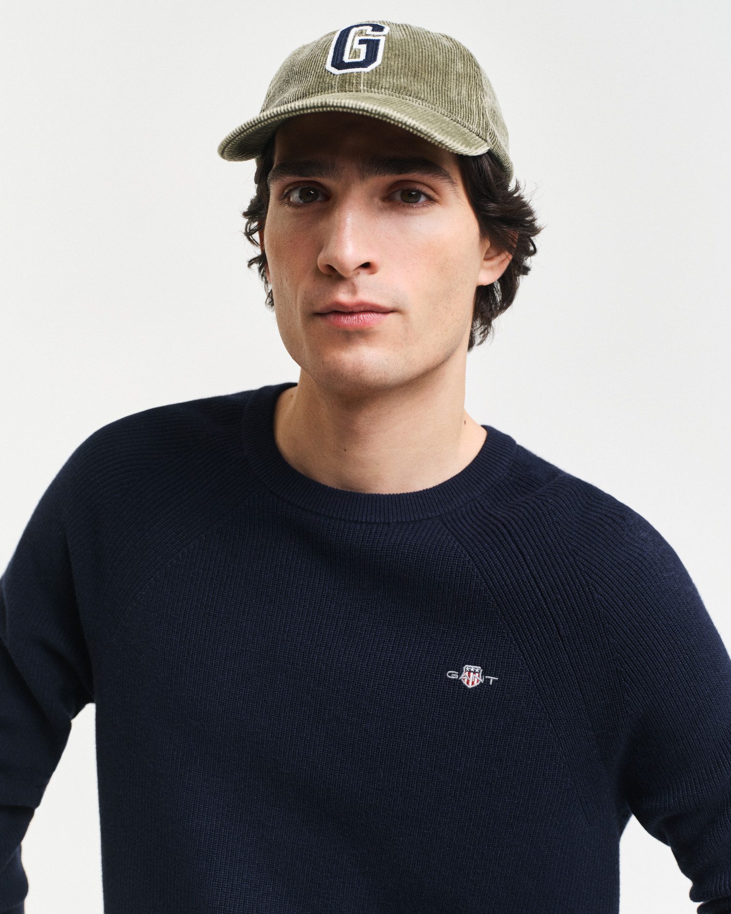 Gant Trui met ronde hals COTTON WOOL RIB C-NECK